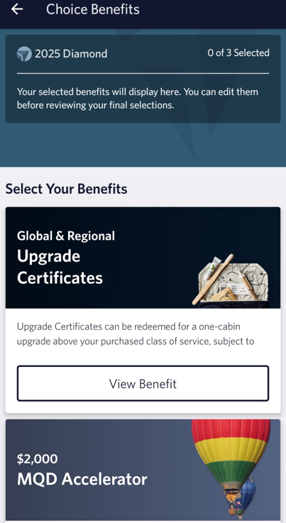 Delta App Choice Benefits Screen 2 Delta App Platinum Choice Benefits