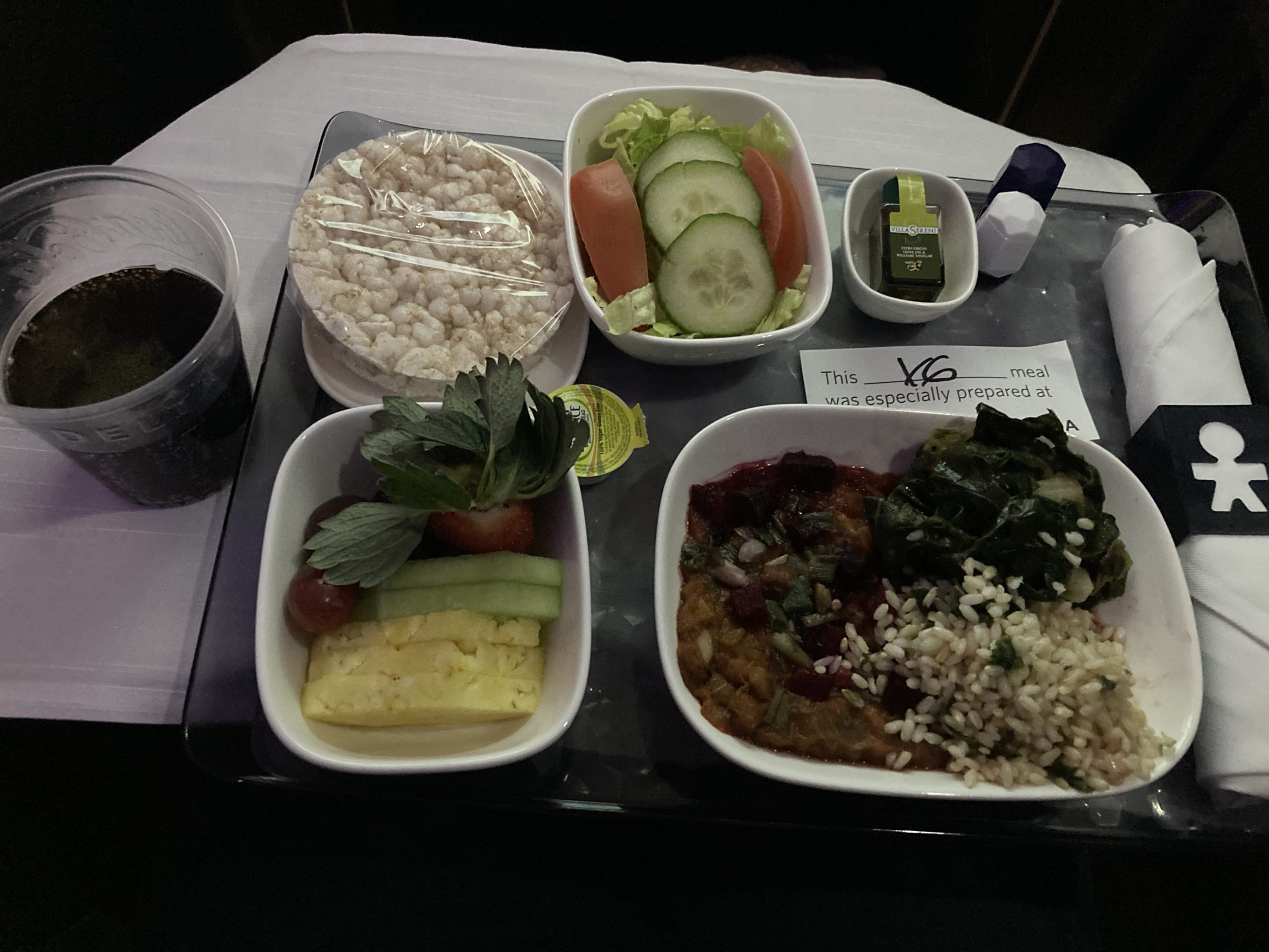 Delta One Suites A330 900neo vegan dinner Delta One Suites A330 900neo vegan dinner