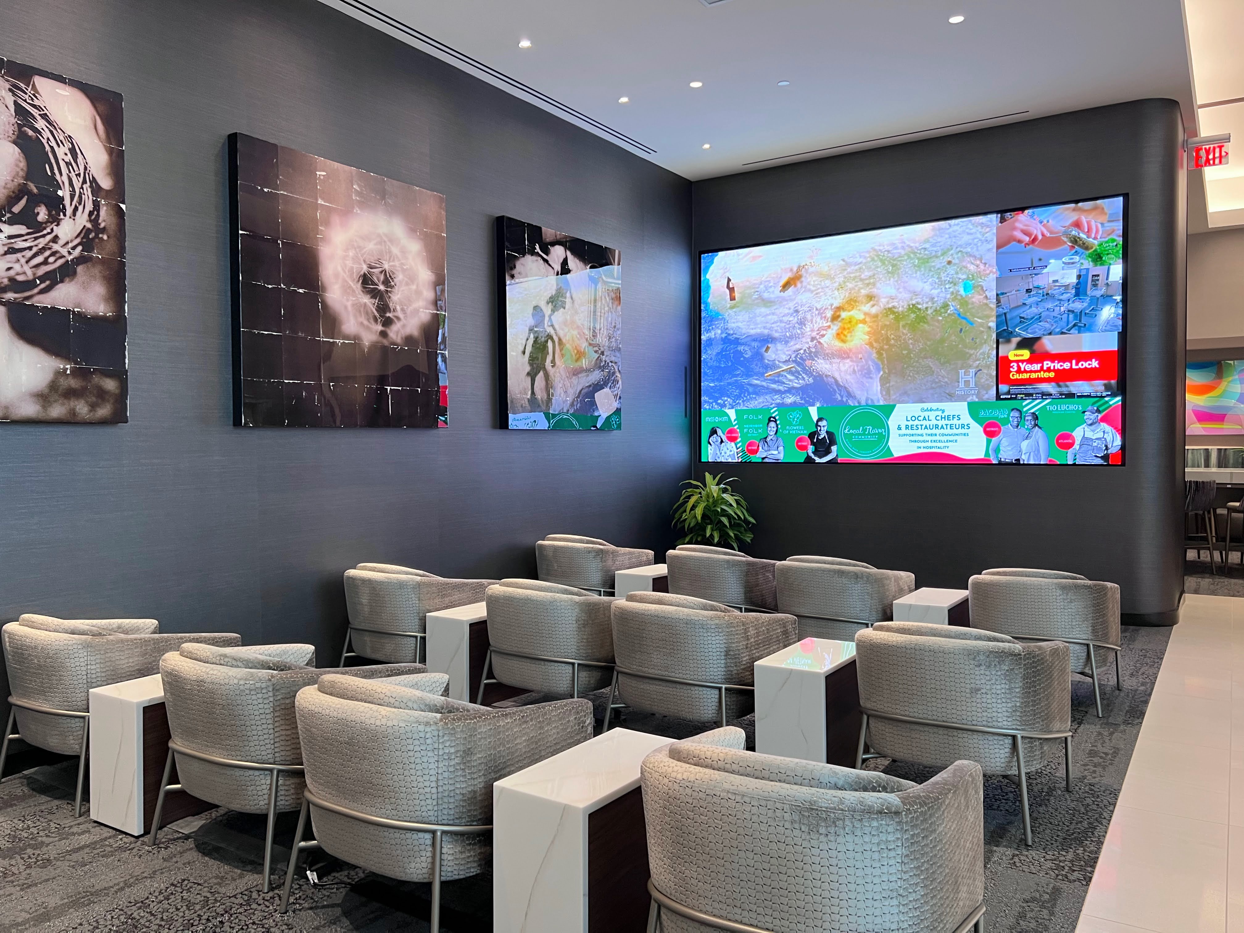 Delta Sky Club ATL Media Screen