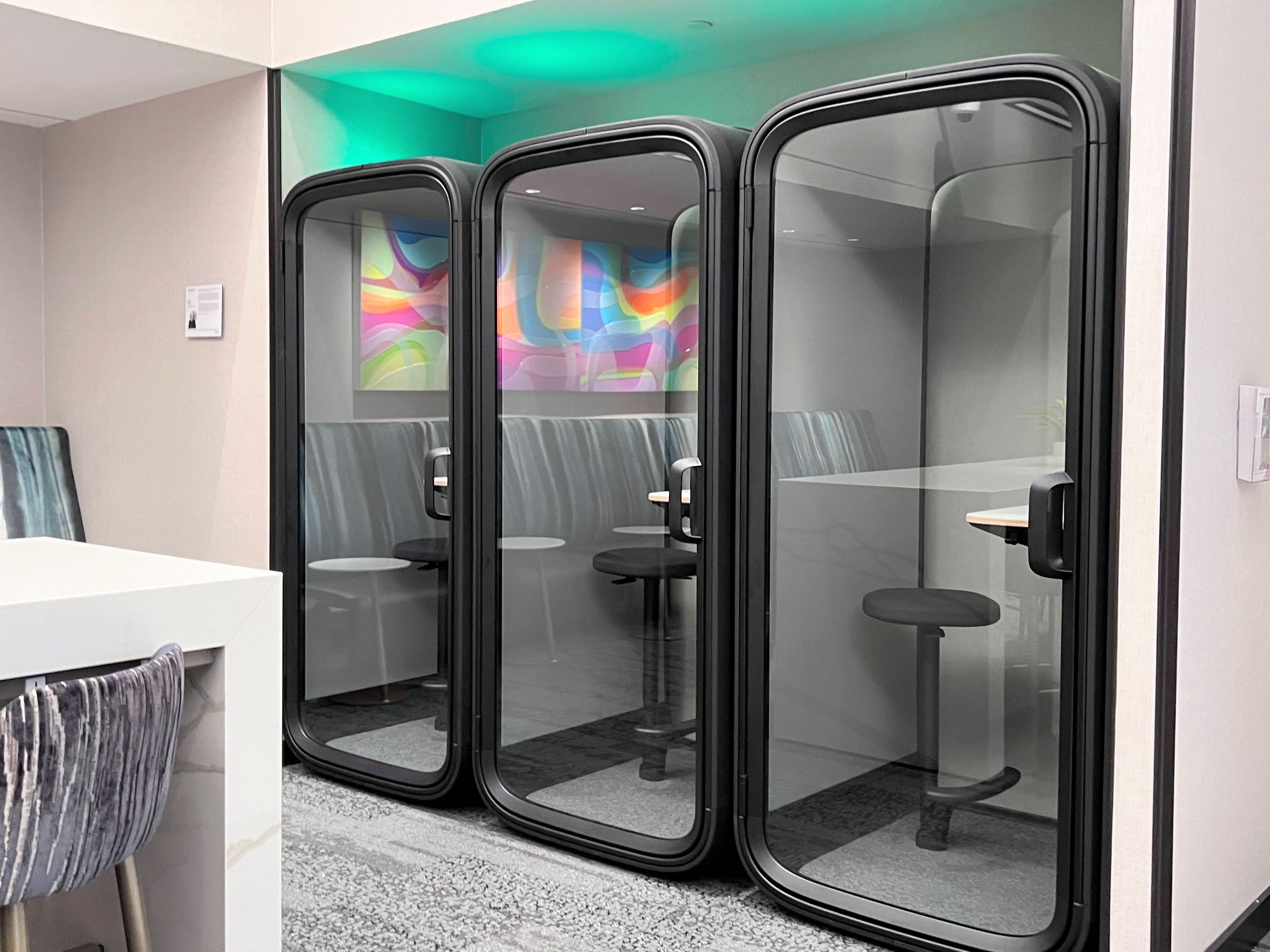 Delta Sky Club ATL phone booth pods