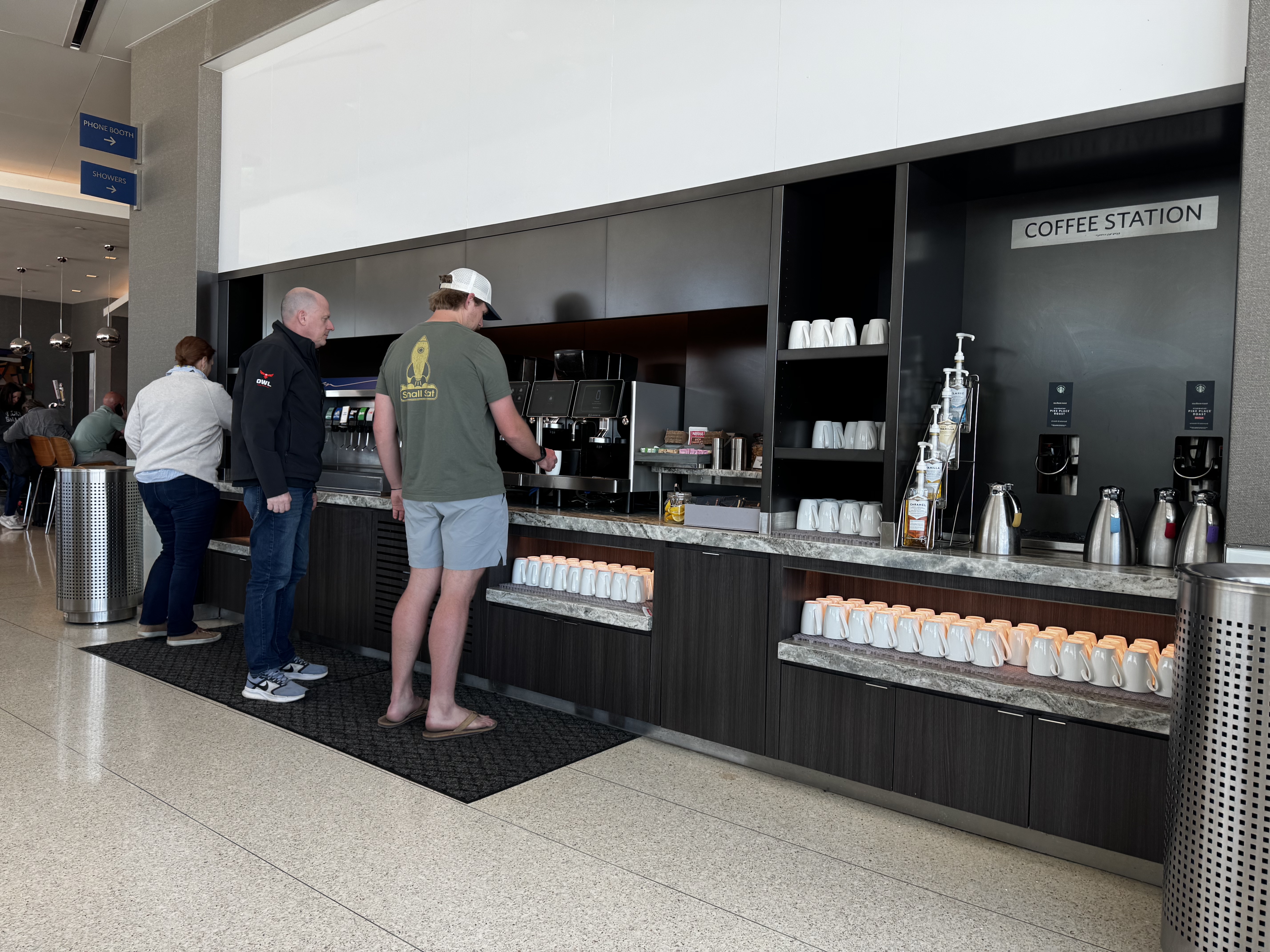 Delta Sky Club SLC Concourse A drink station