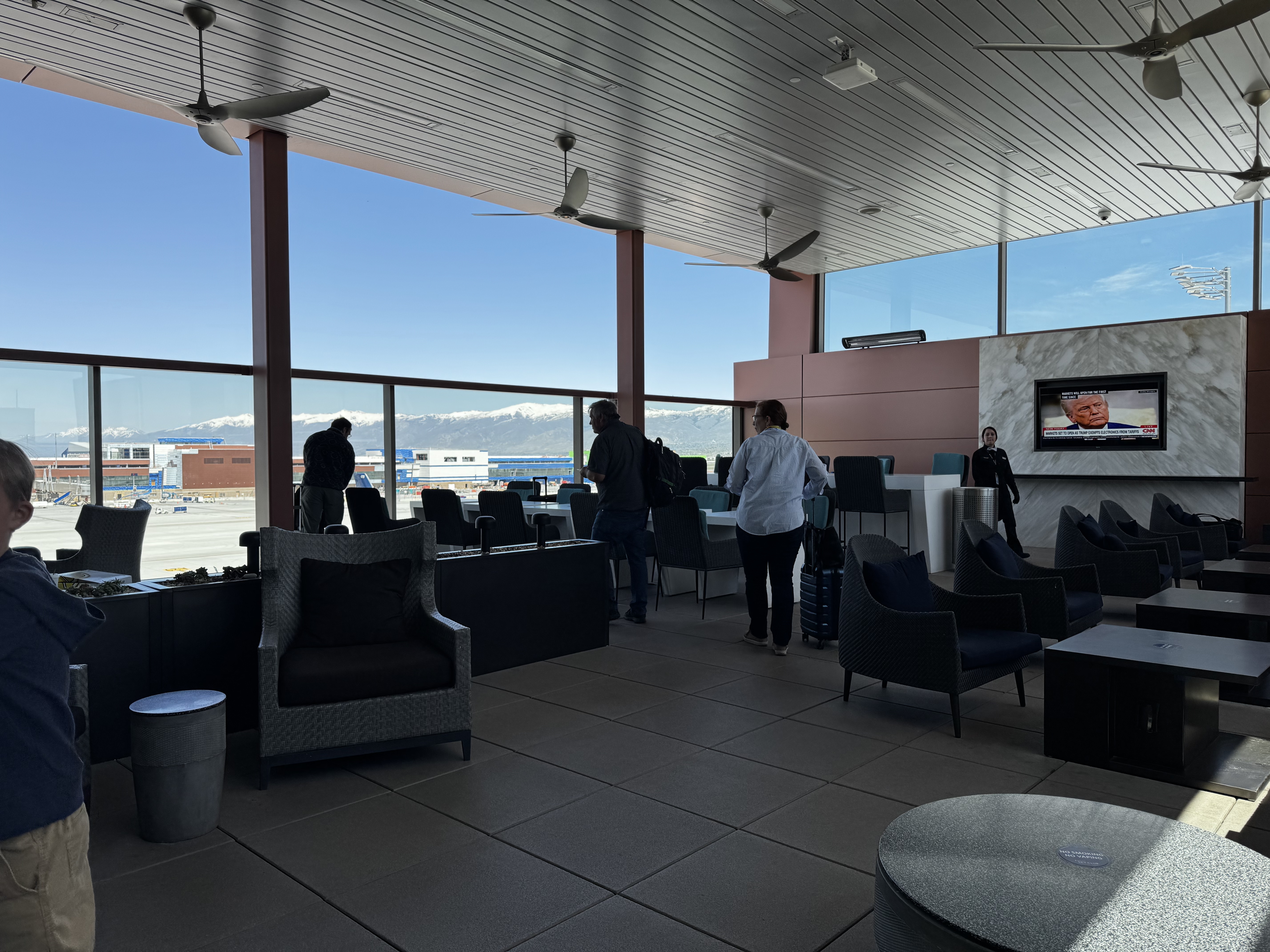 Delta Sky Club SLC Concourse A outdoor deck