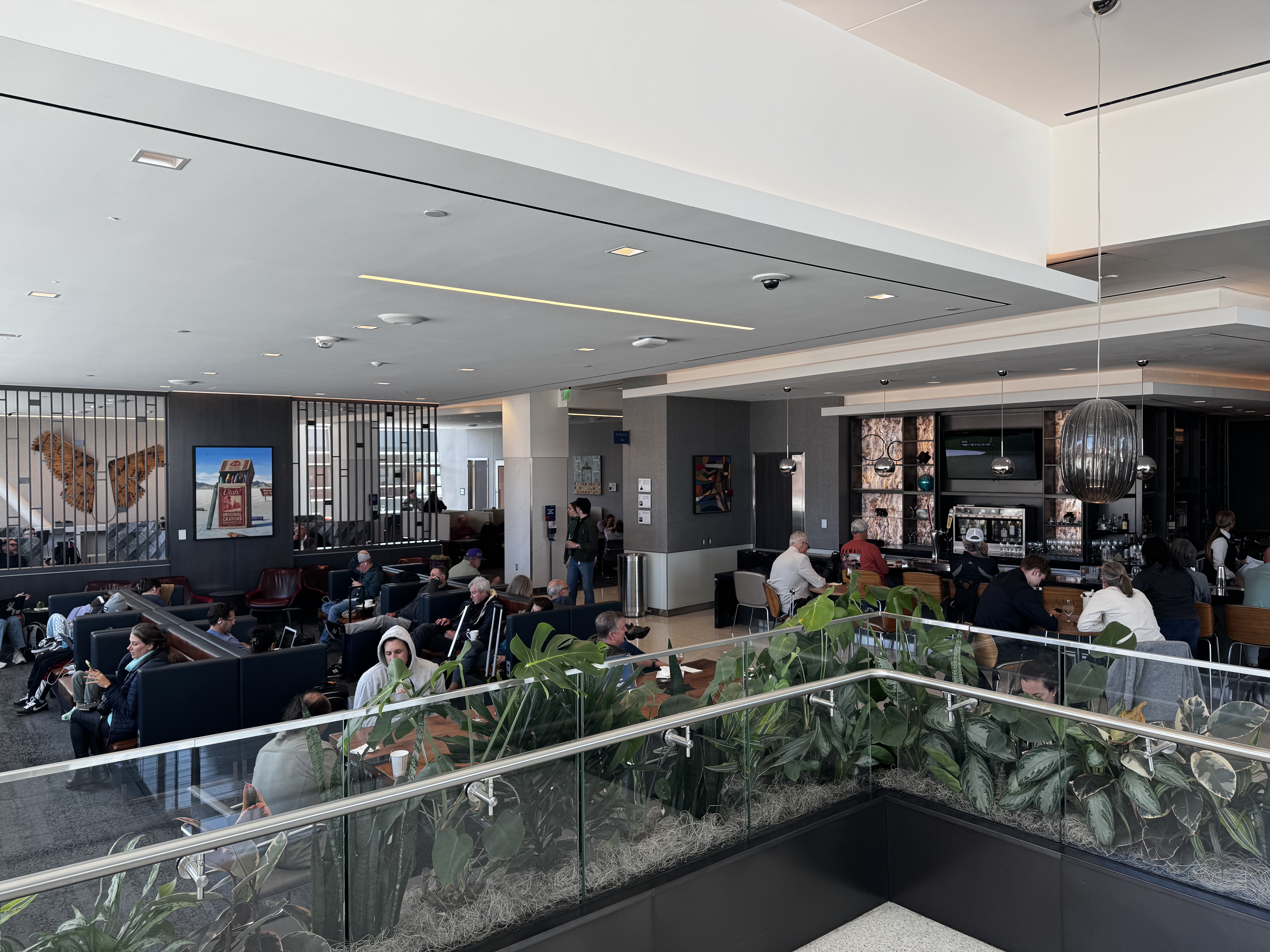 Delta Sky Club SLC Concourse A rear seating area