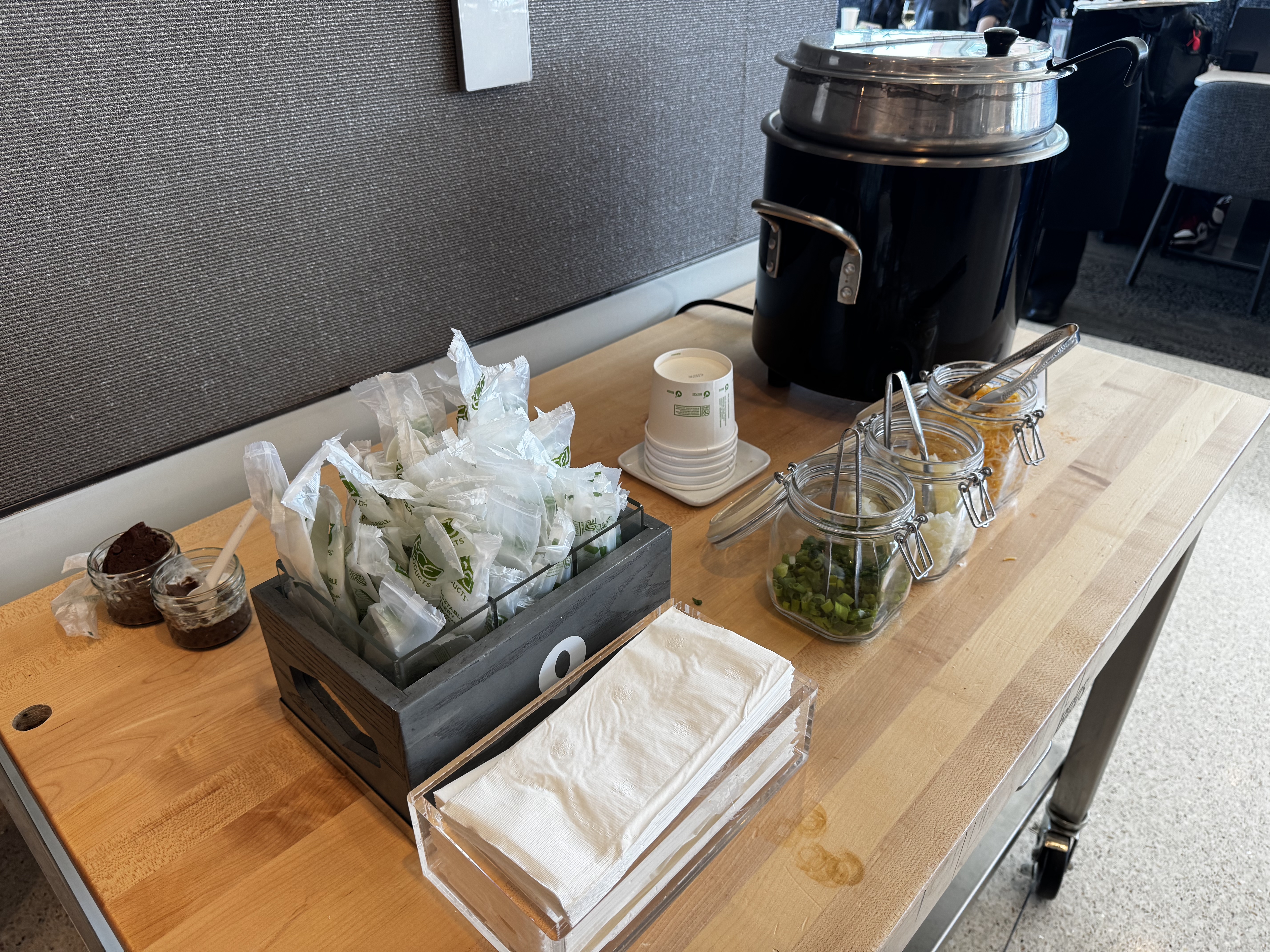 Delta Sky Club SLC Concourse A soup cart