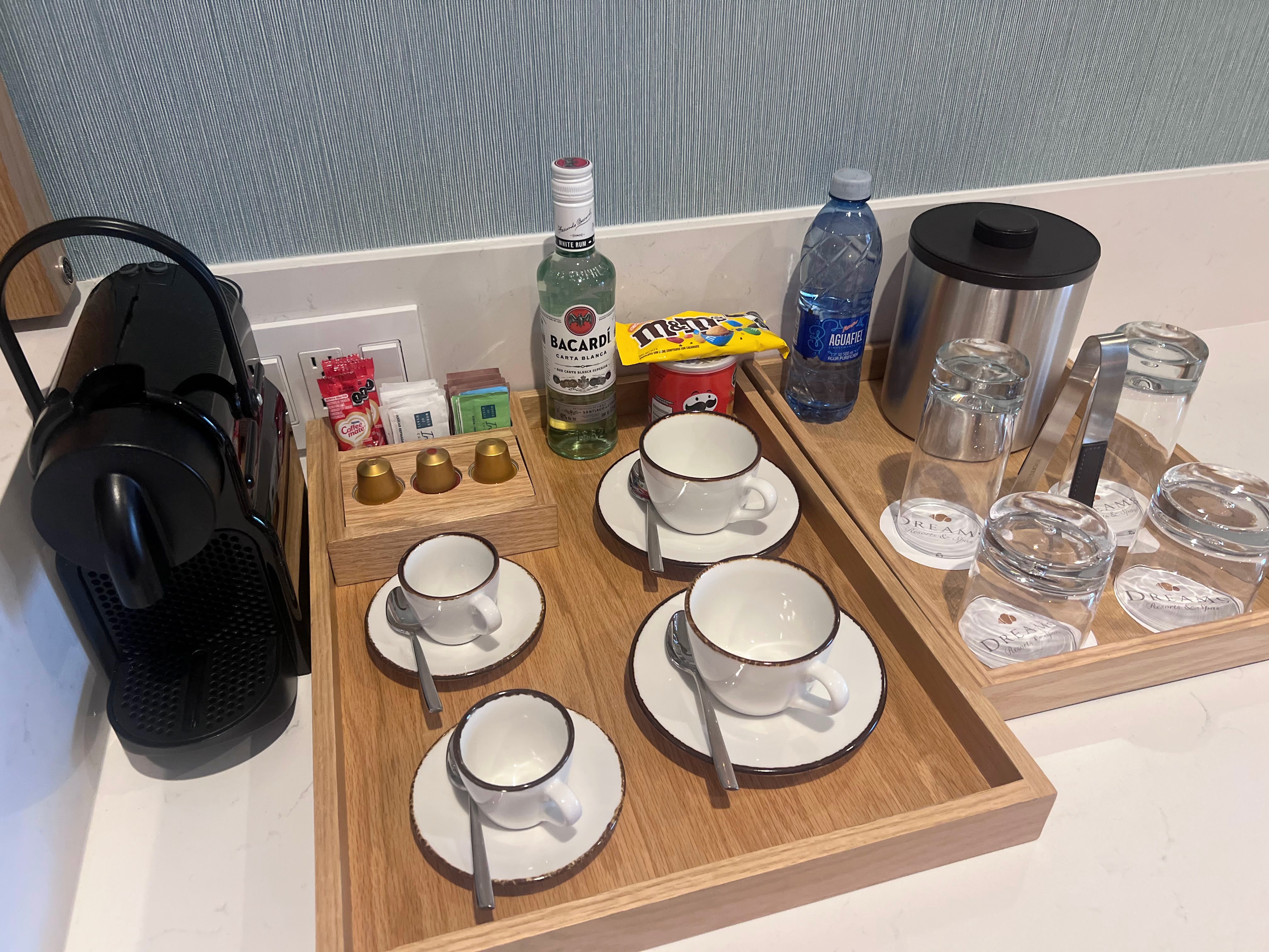 Dreams Mazatlan guest room coffee and tea