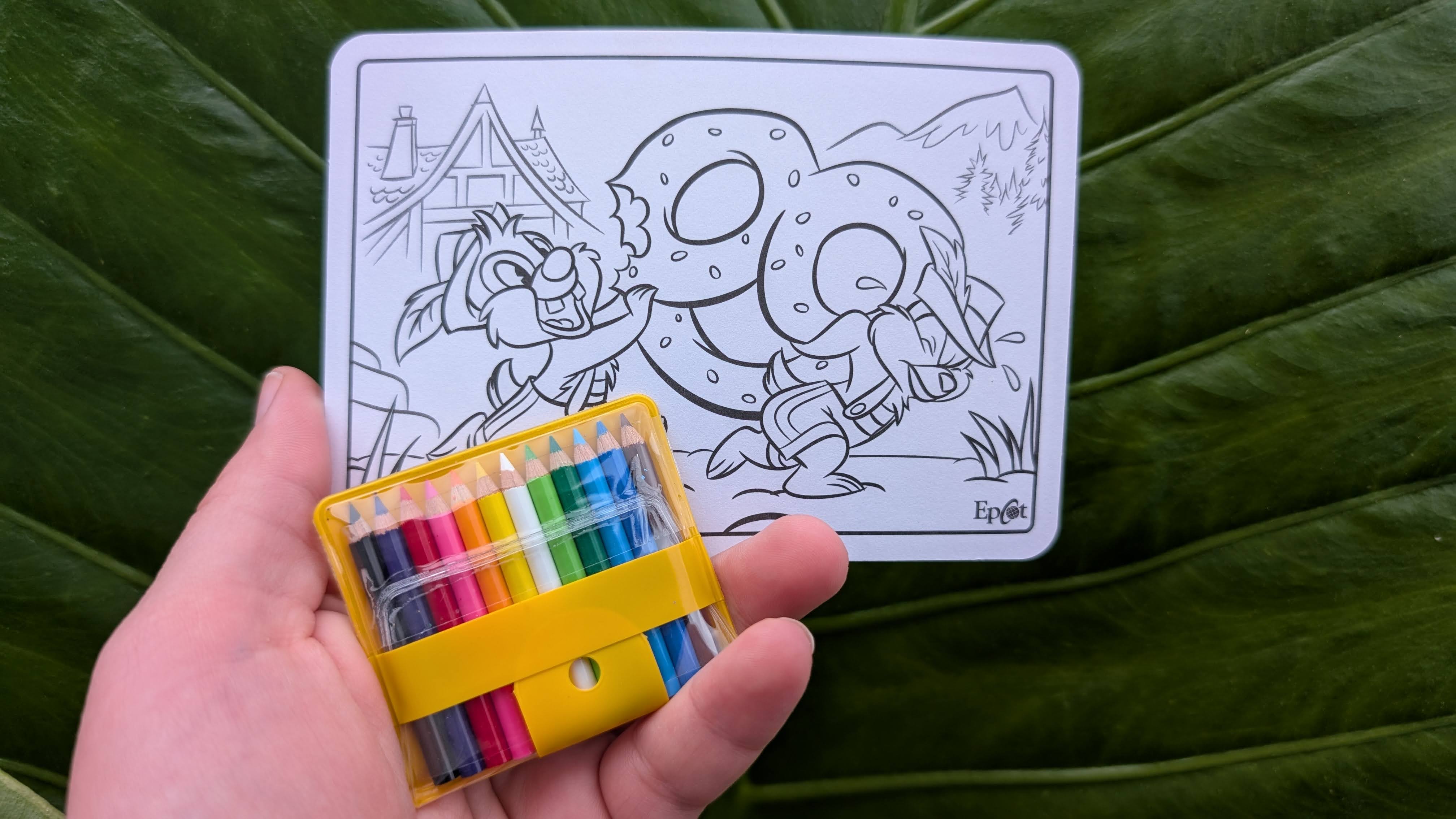 EPCOT Kidcot Germany coloring card with mini pencils EPCOT Kidcot Germany coloring card with mini pencils