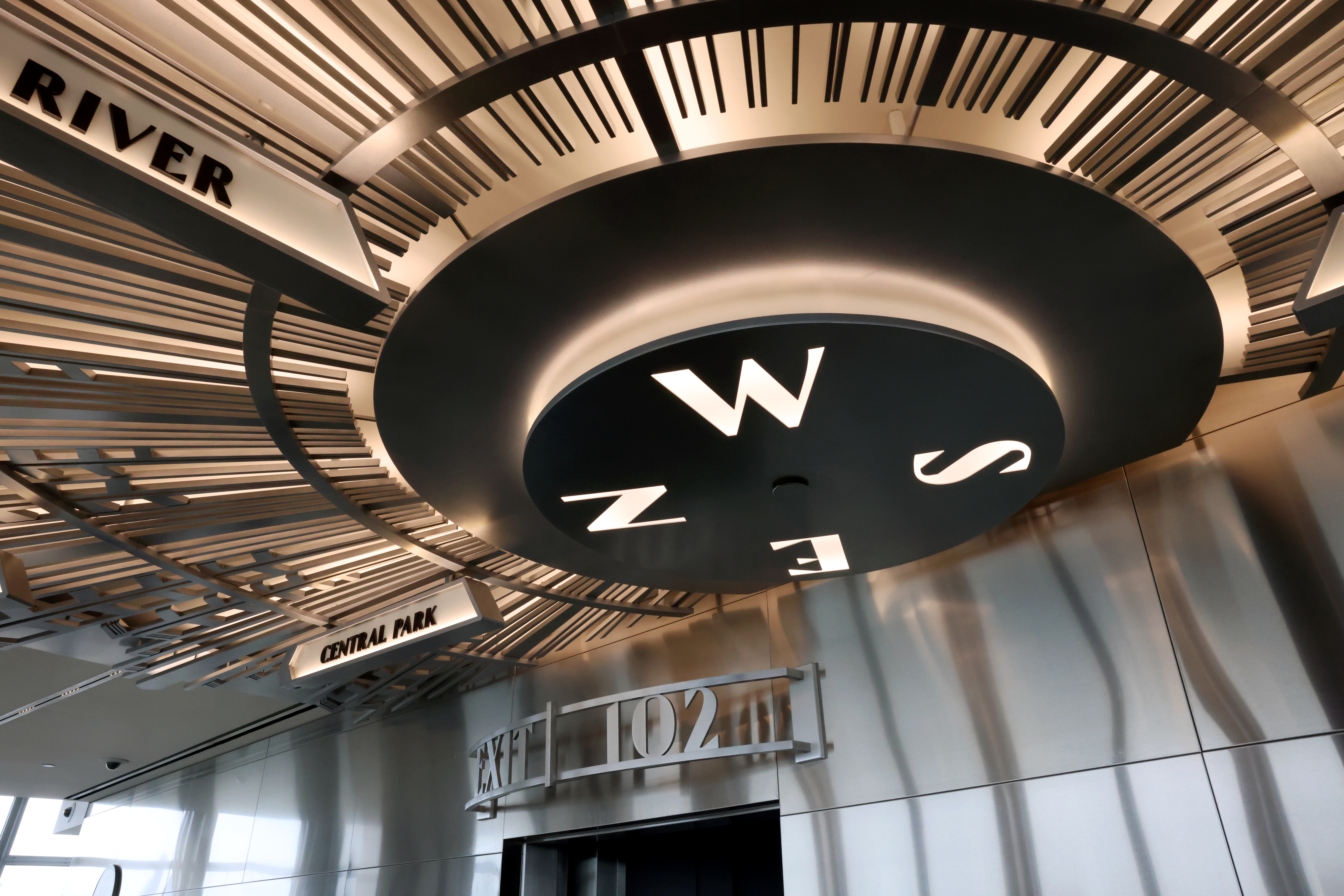 Empire State Building 86th floor ceiling compass