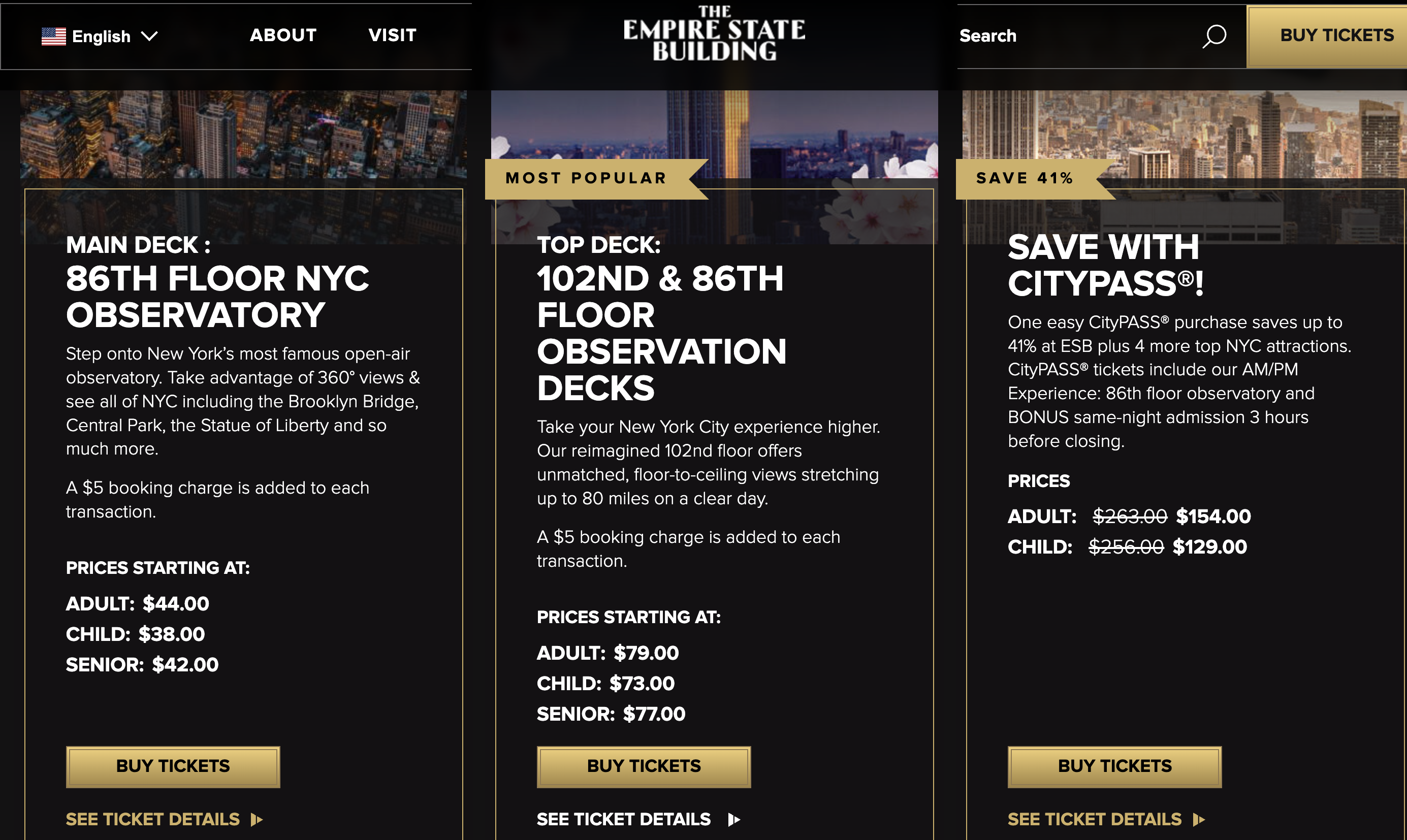 Empire State Building tour options