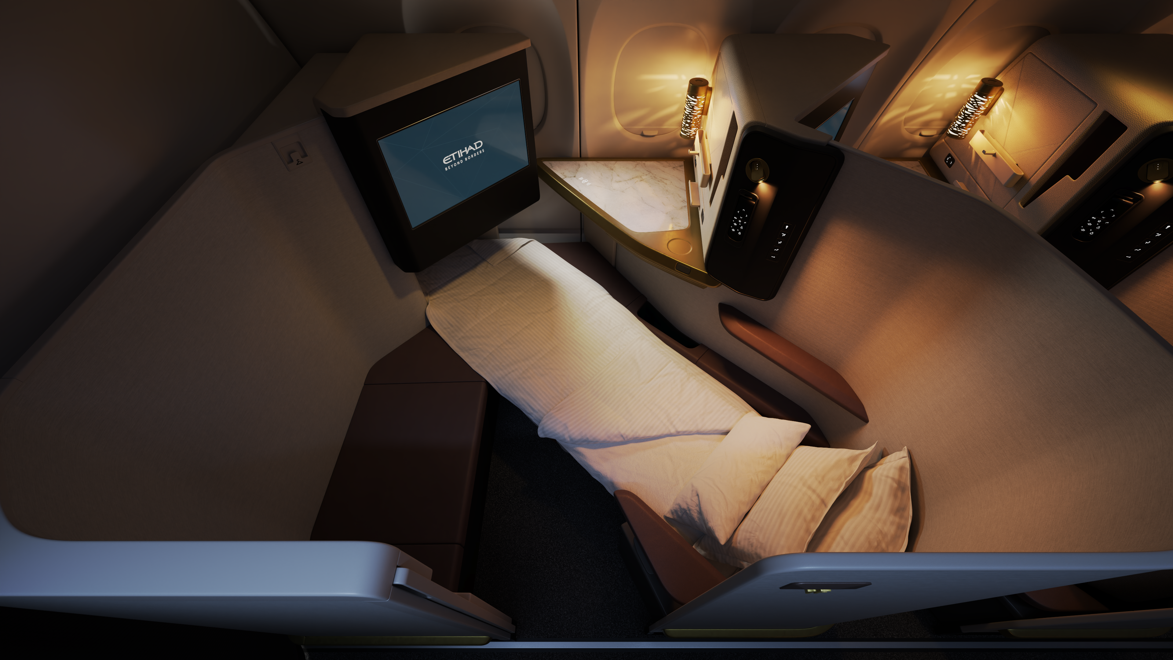 Etihad A321LR First Suite with bed 1