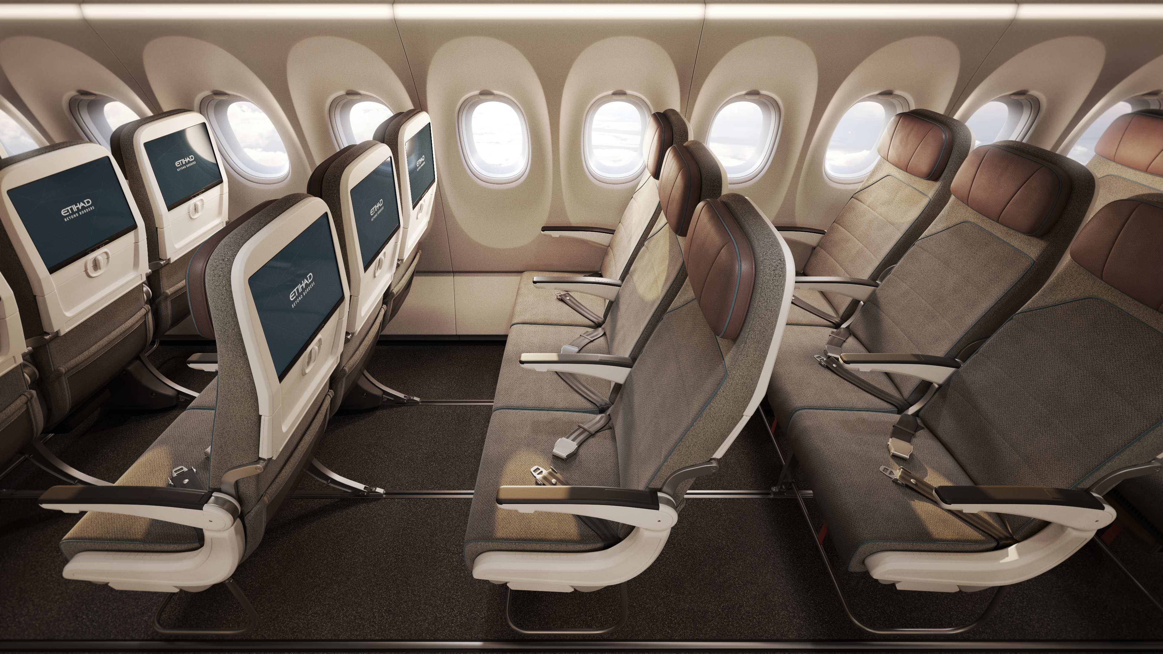 Etihad A321LR economy seats