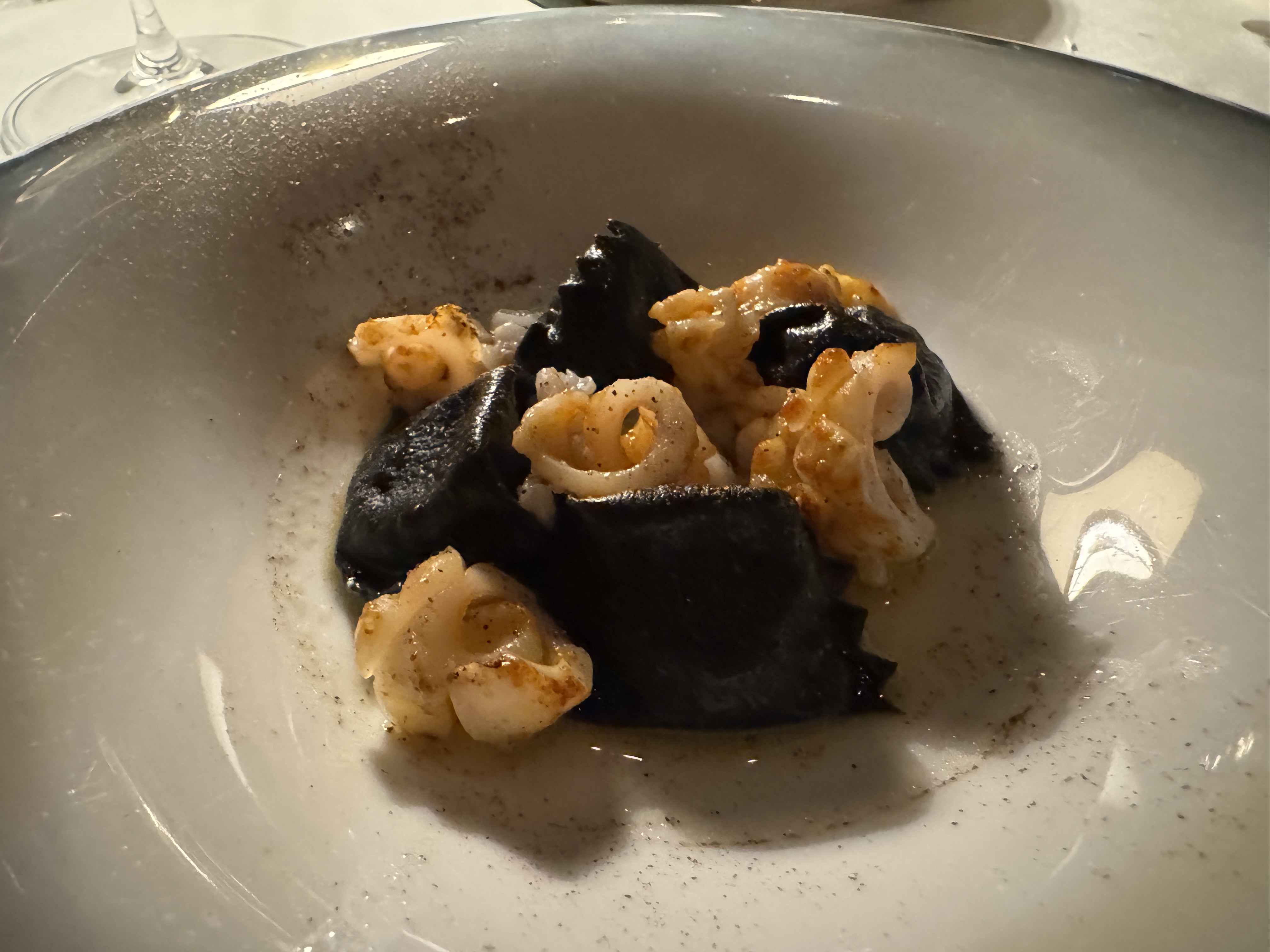 Four Seasons Surf Club Squid Ink pasta with Shrimp Four Seasons Surf Club Squid Ink pasta with Shrimp