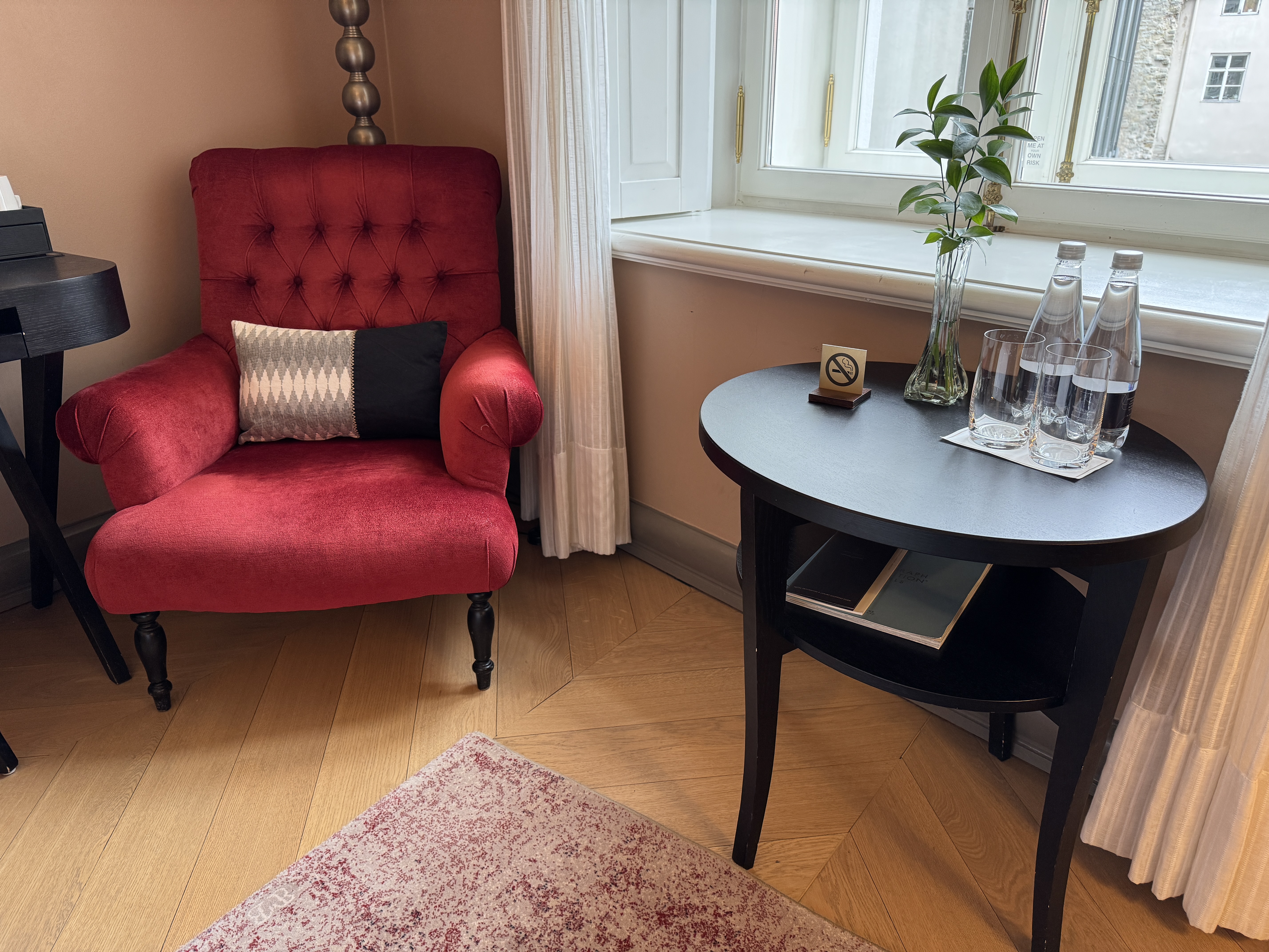 Hotel Telegraaf chair at window