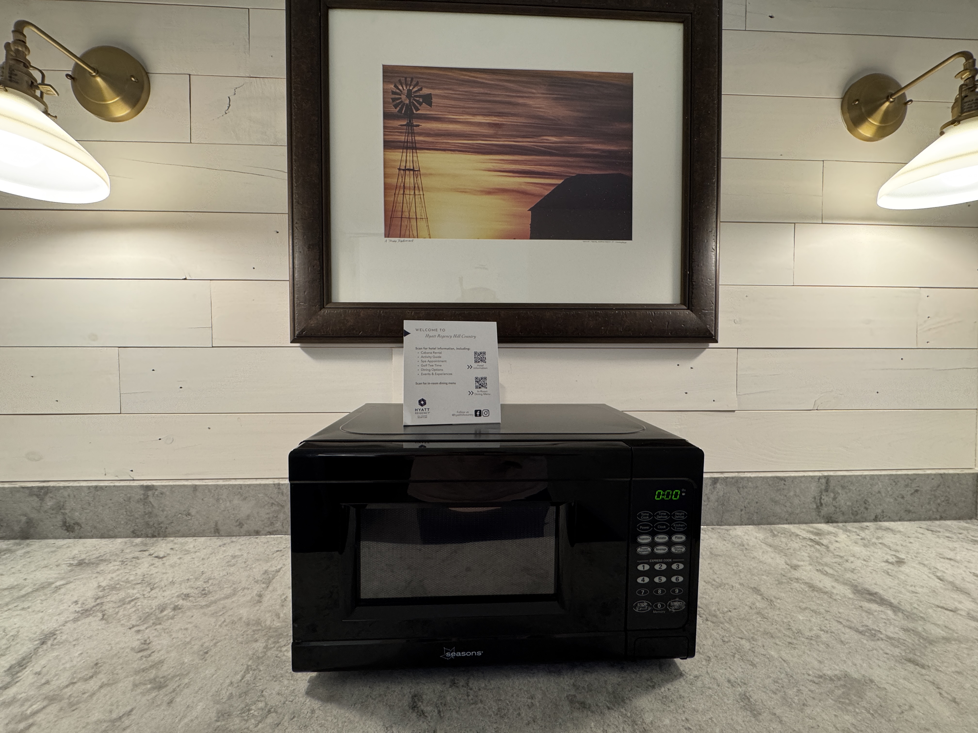 Hyatt Regency Hill Country Hospitality Suite microwave