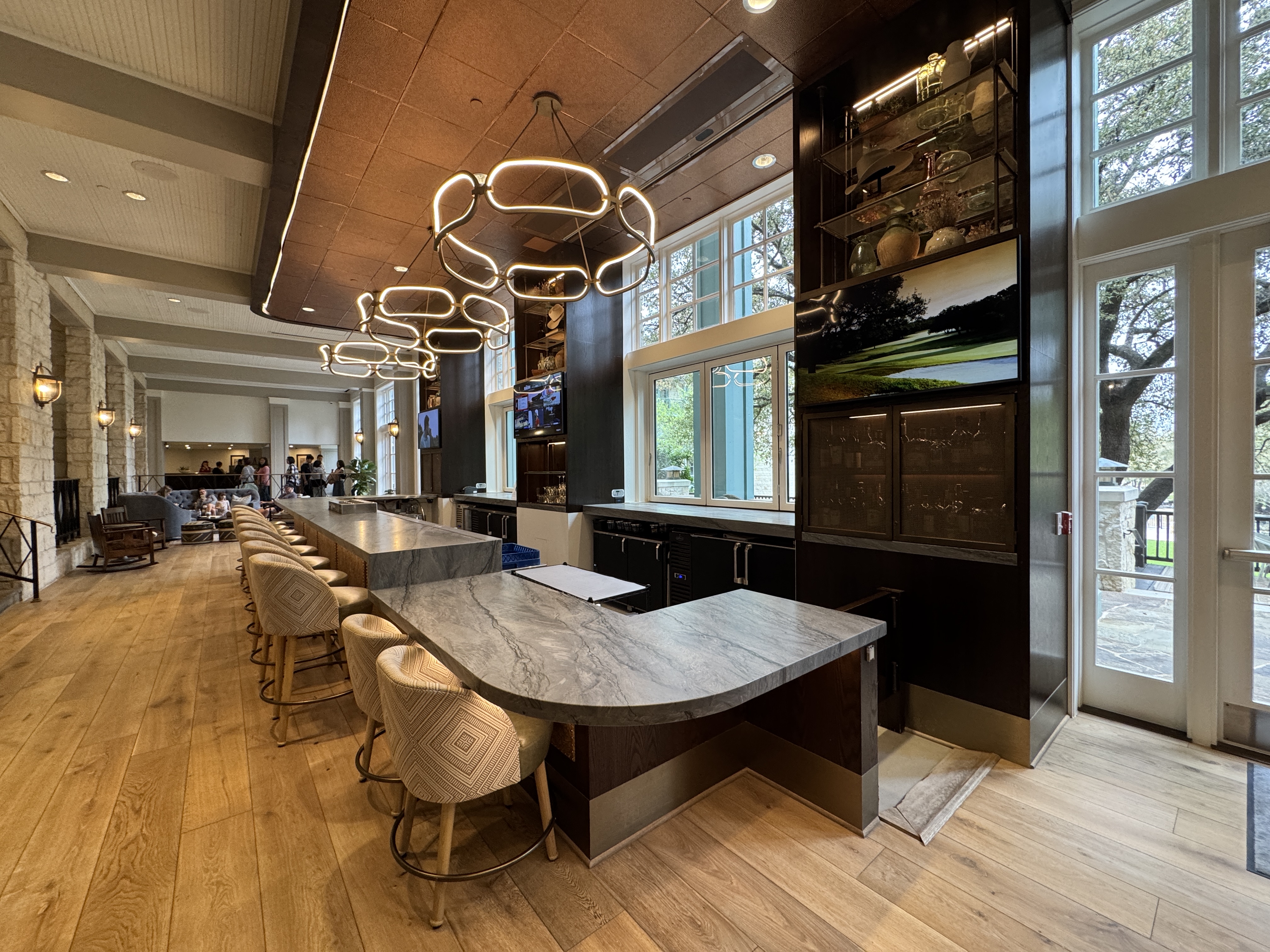 Hyatt Regency Hill Country Woodbine Bar Lighted Up