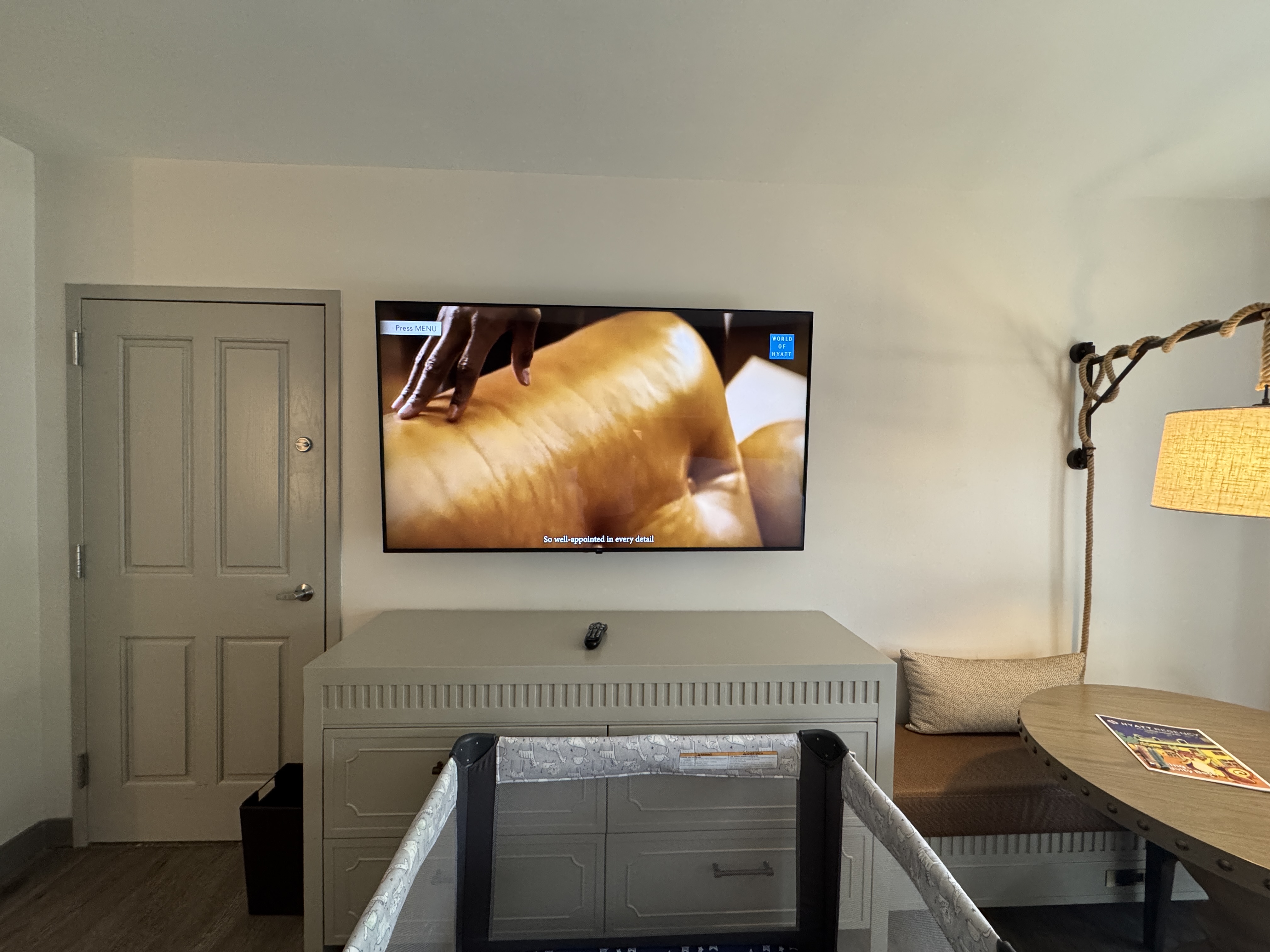 Hyatt Regency Hill Country bedroom TV 