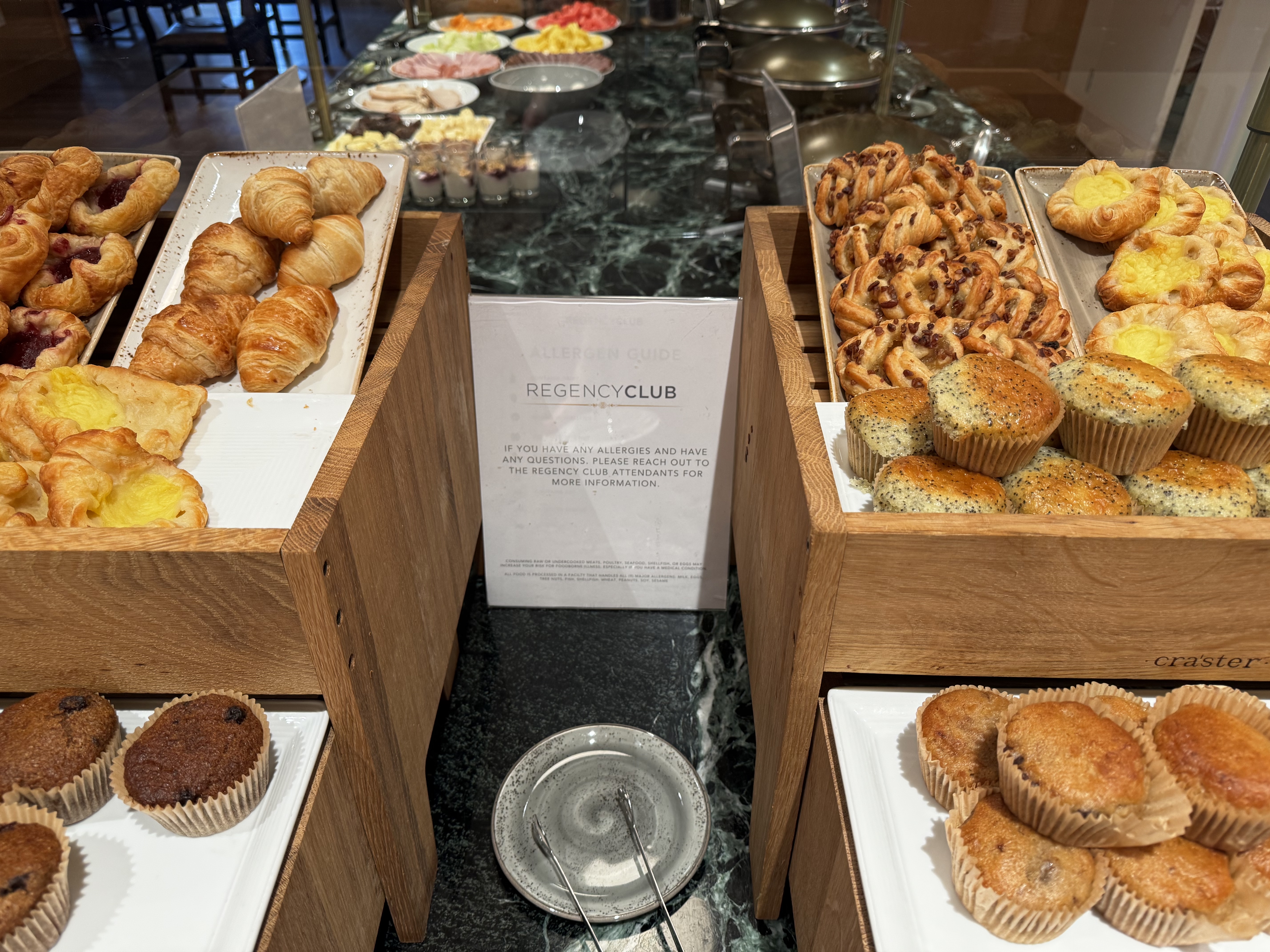 Hyatt Regency Irvine Regency Club lounge breakfast pastries