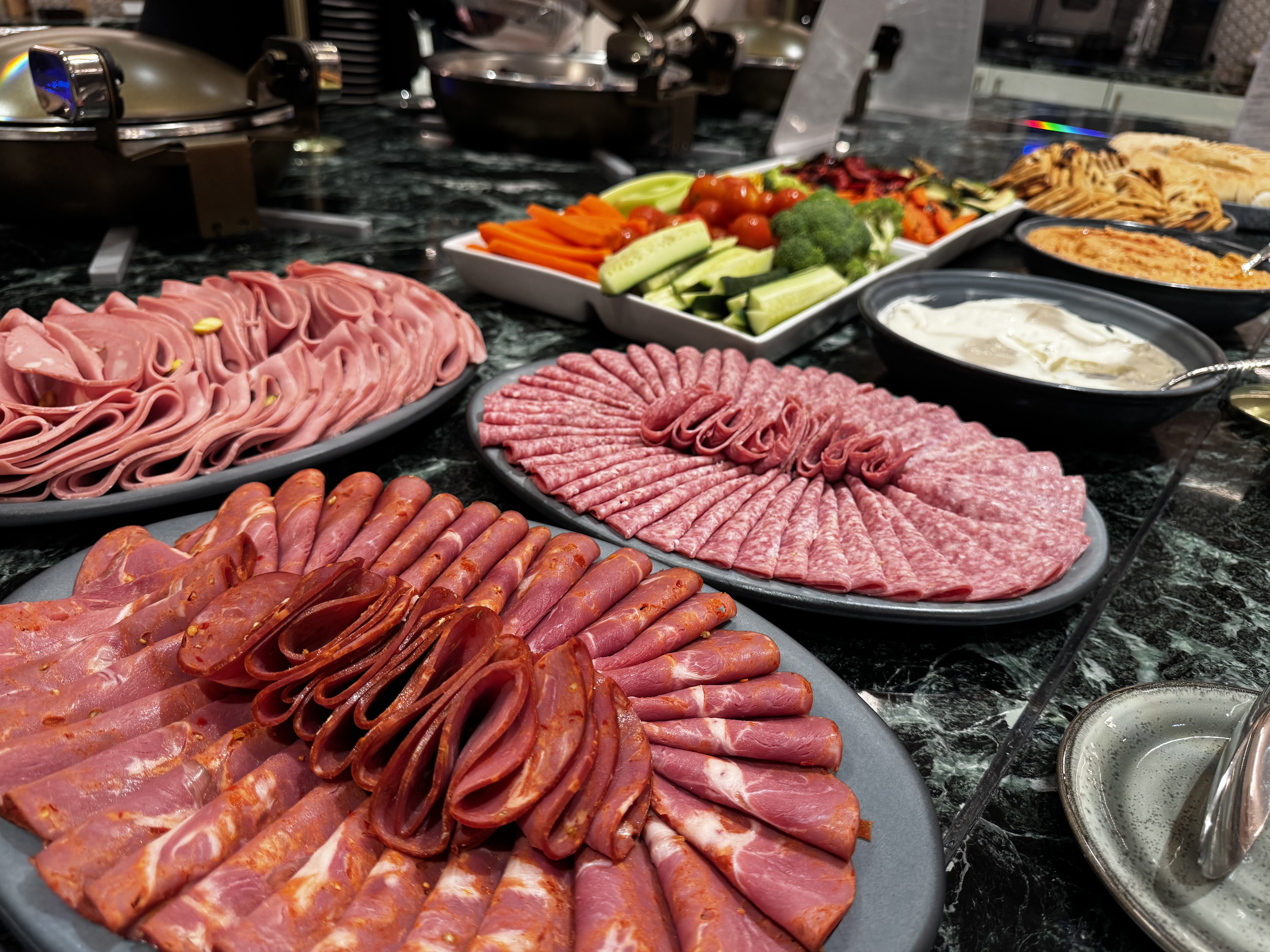 Hyatt Regency Irvine Regency Club lounge cold cuts