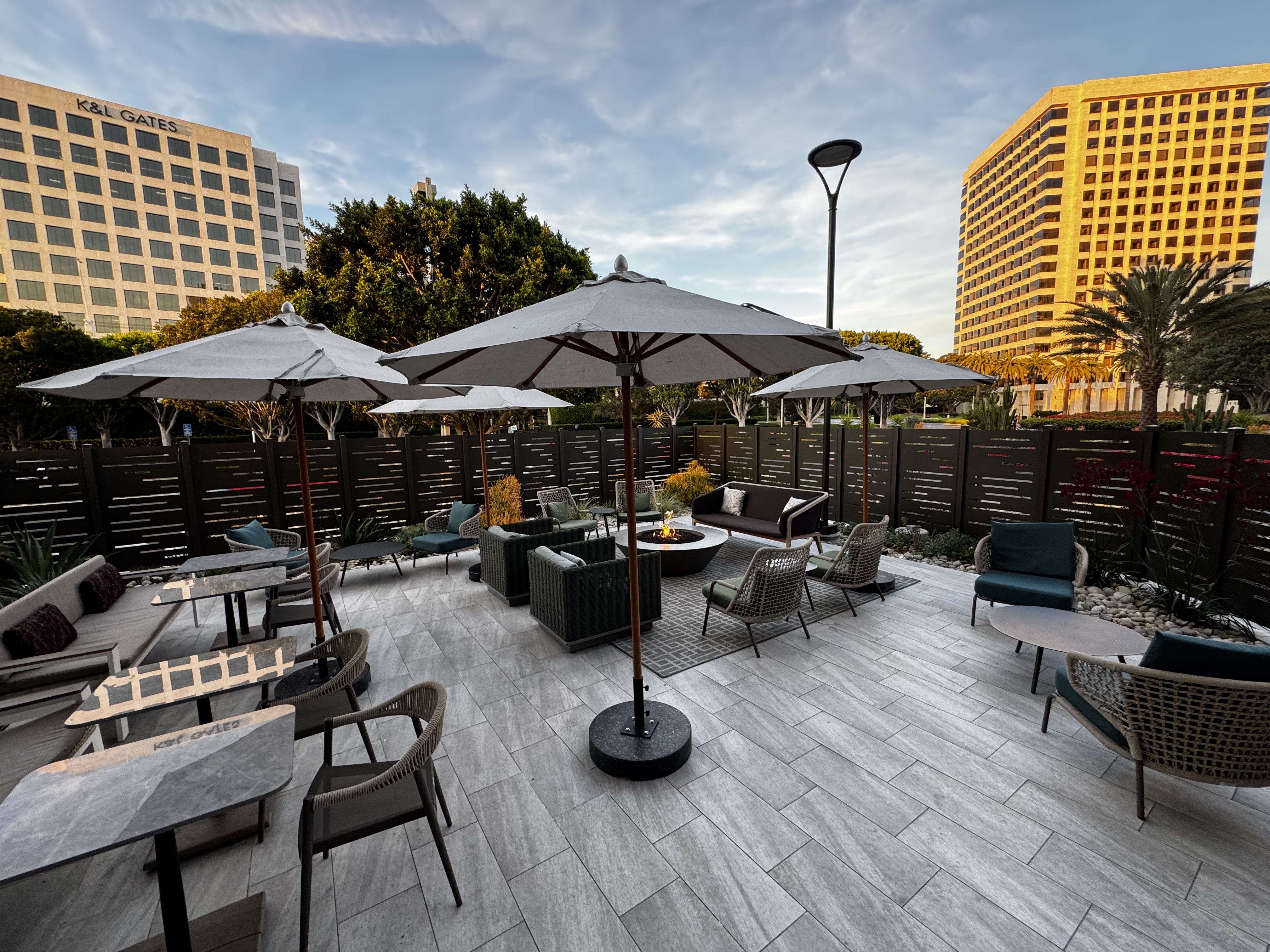 Hyatt Regency Irvine Regency Club lounge outdoor patio