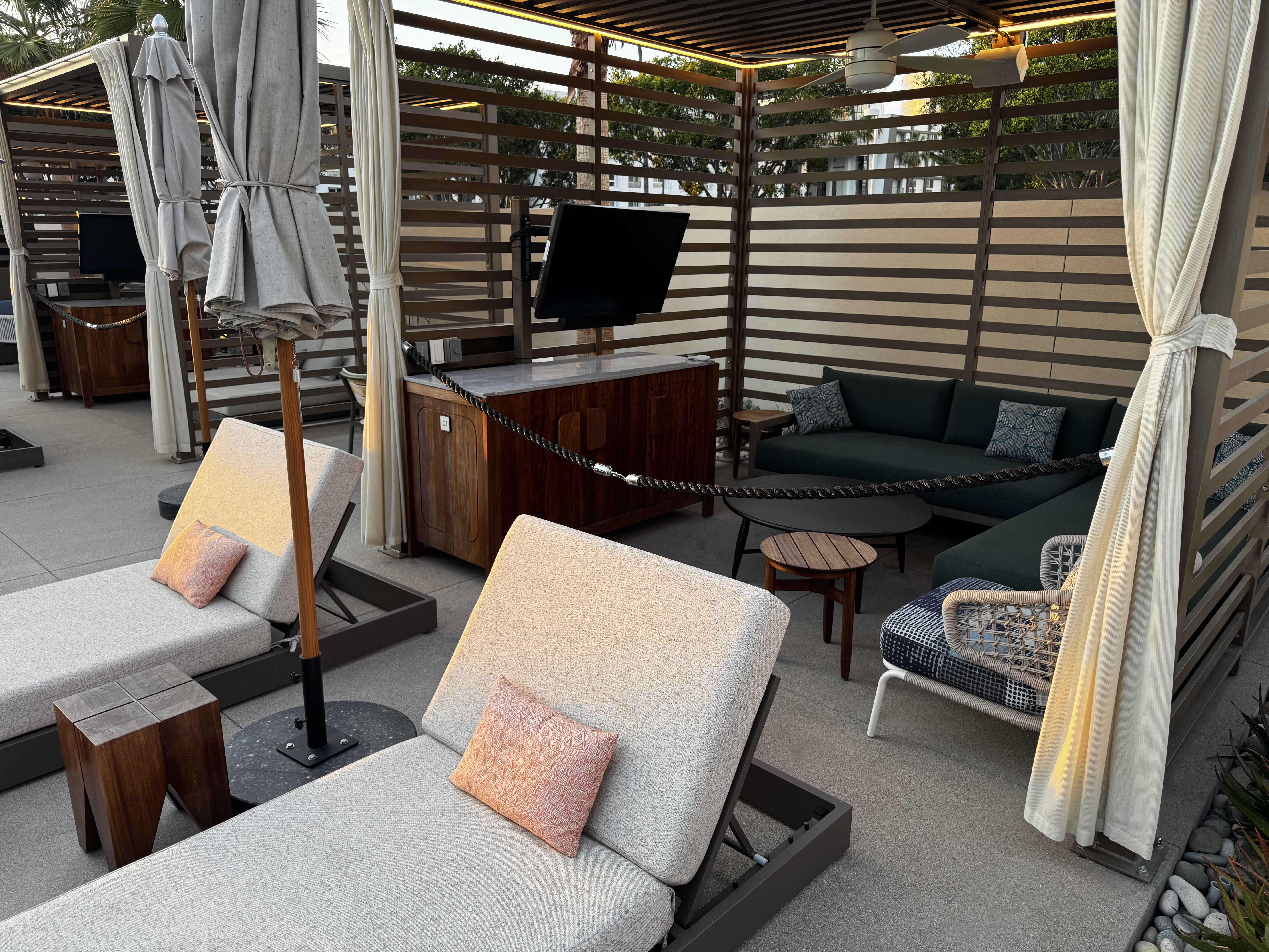 Hyatt Regency Irvine cabana interior