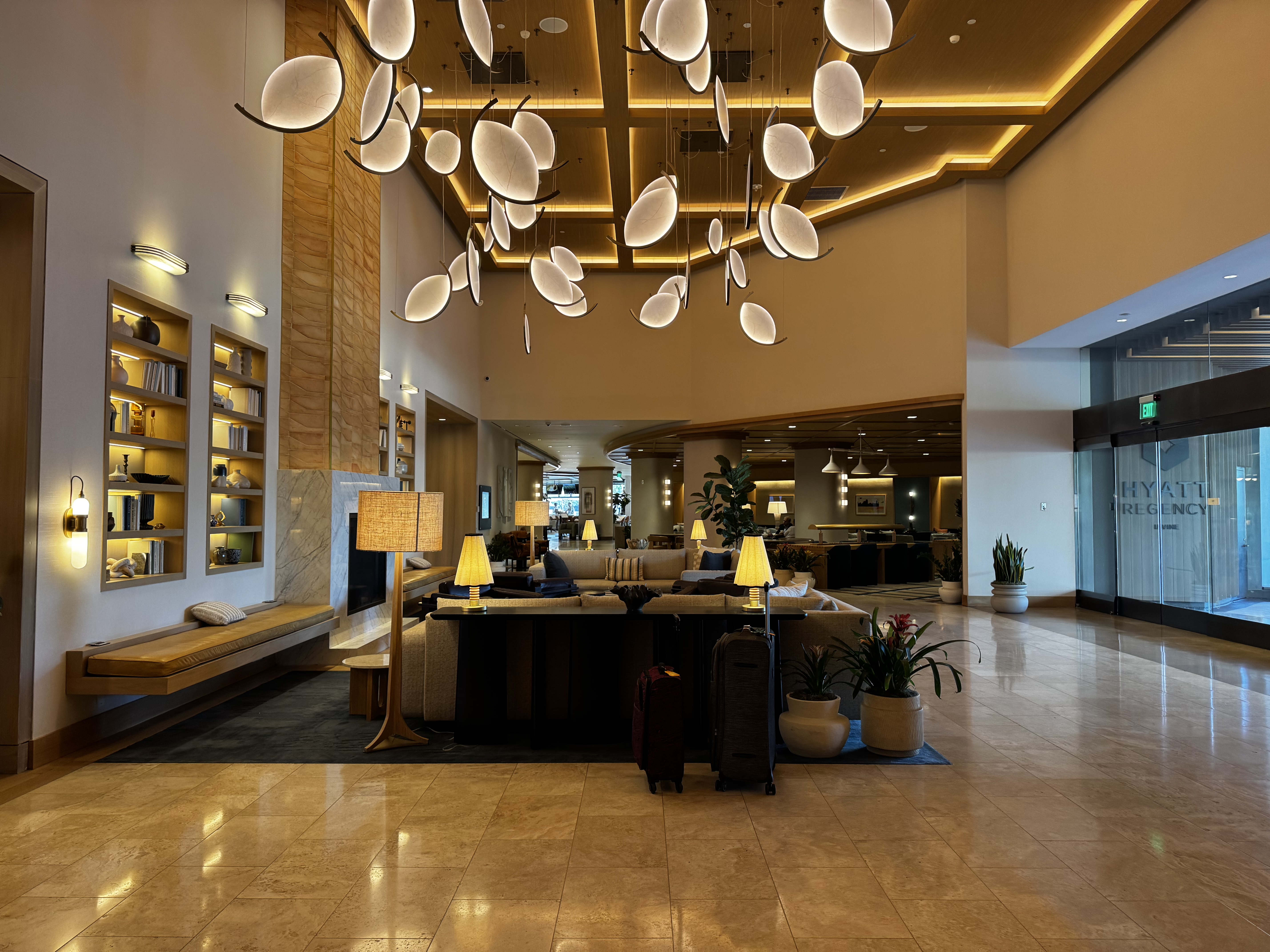Hyatt Regency Irvine lobby side view