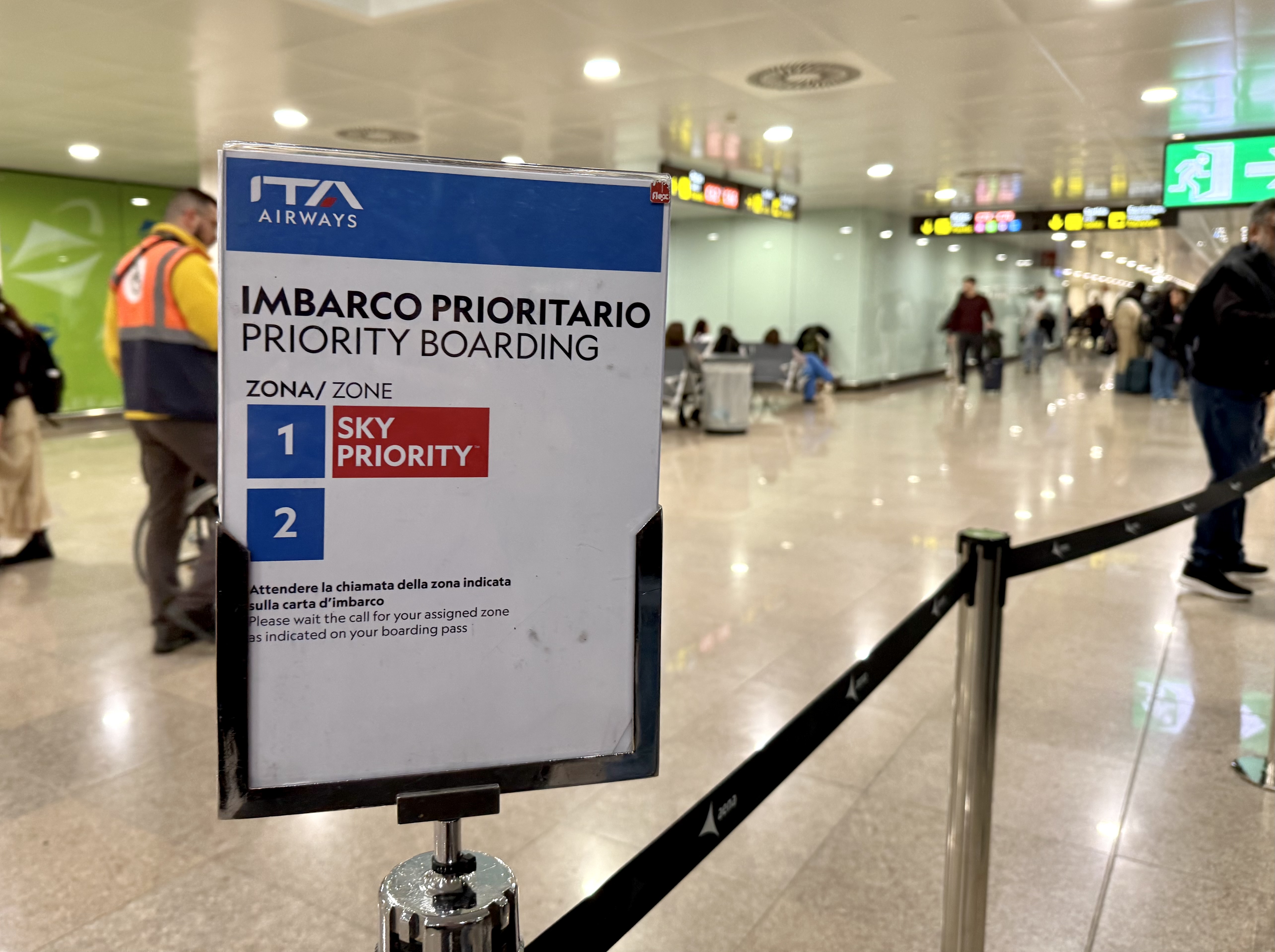 ITA Sky Priority boarding at Barcelona Airport 1