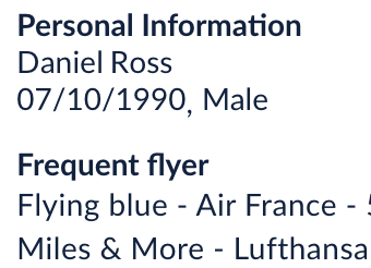 ITA frequent flyer numbers