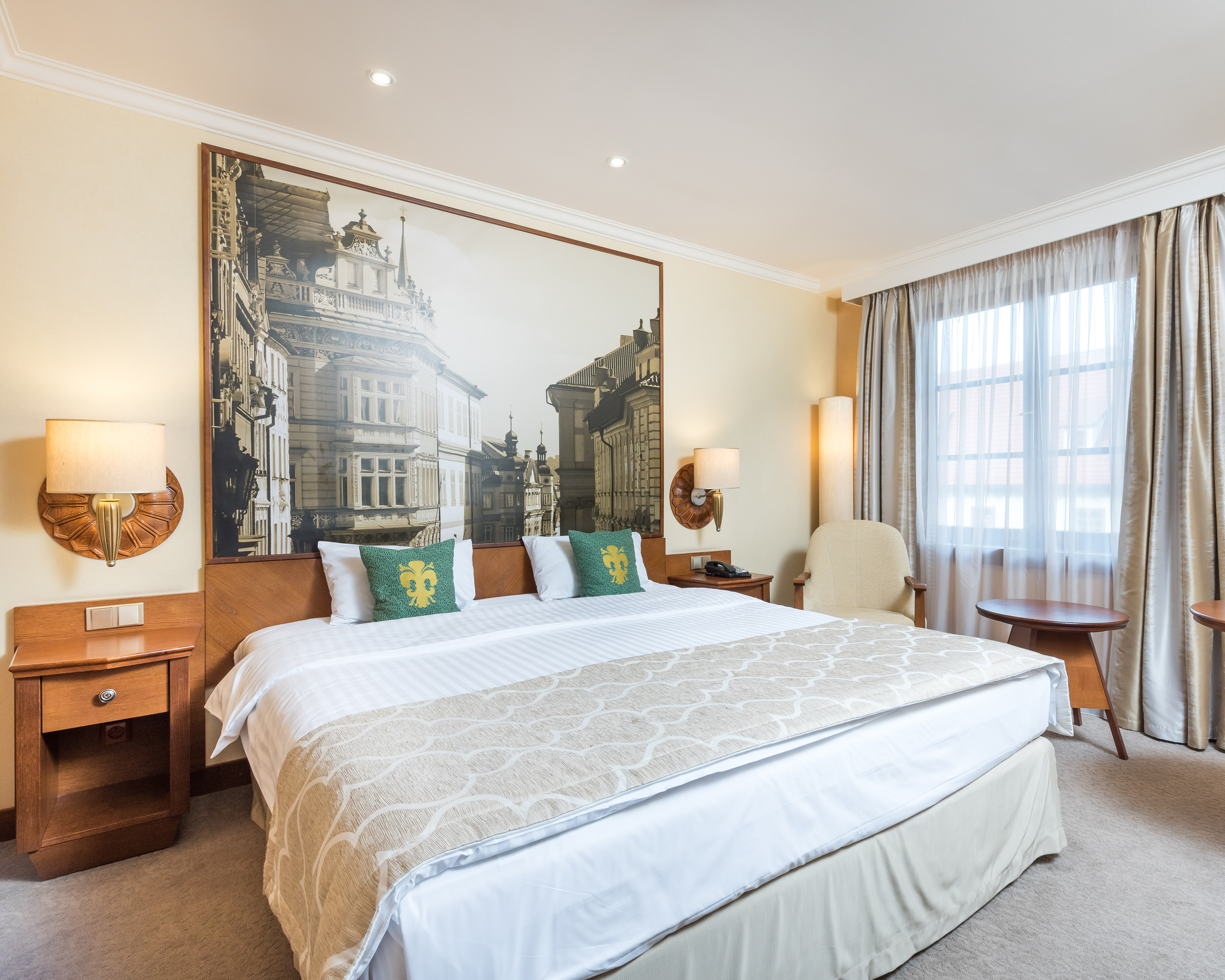 Lindner Hotel Prague Castle guest room.