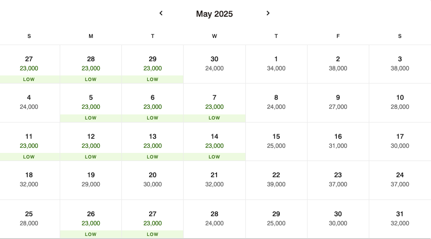 Marriott Santa Marta May Points Calendar Marriott Santa Marta May Points Calendar