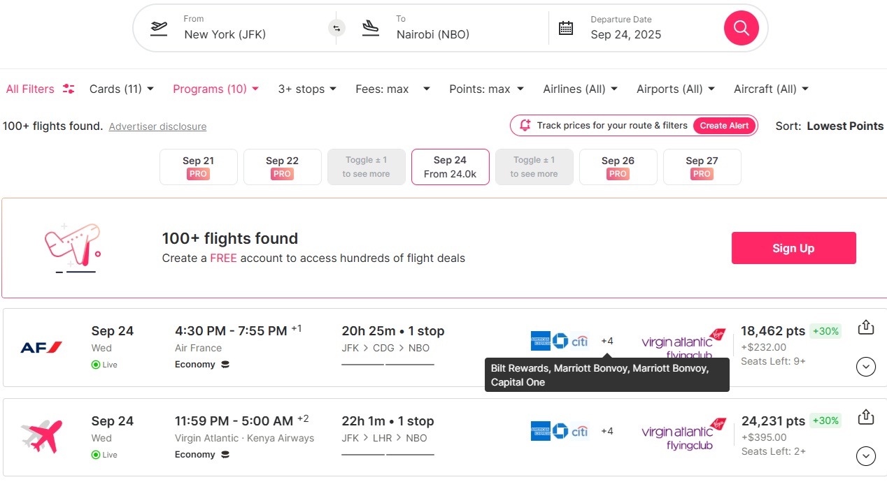 NYC to NBO Roame Travel