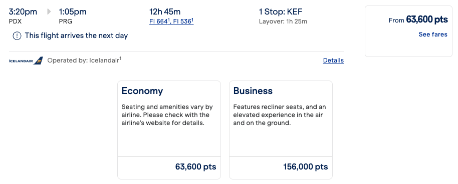 PDX to PRG JetBlue Award Ticket