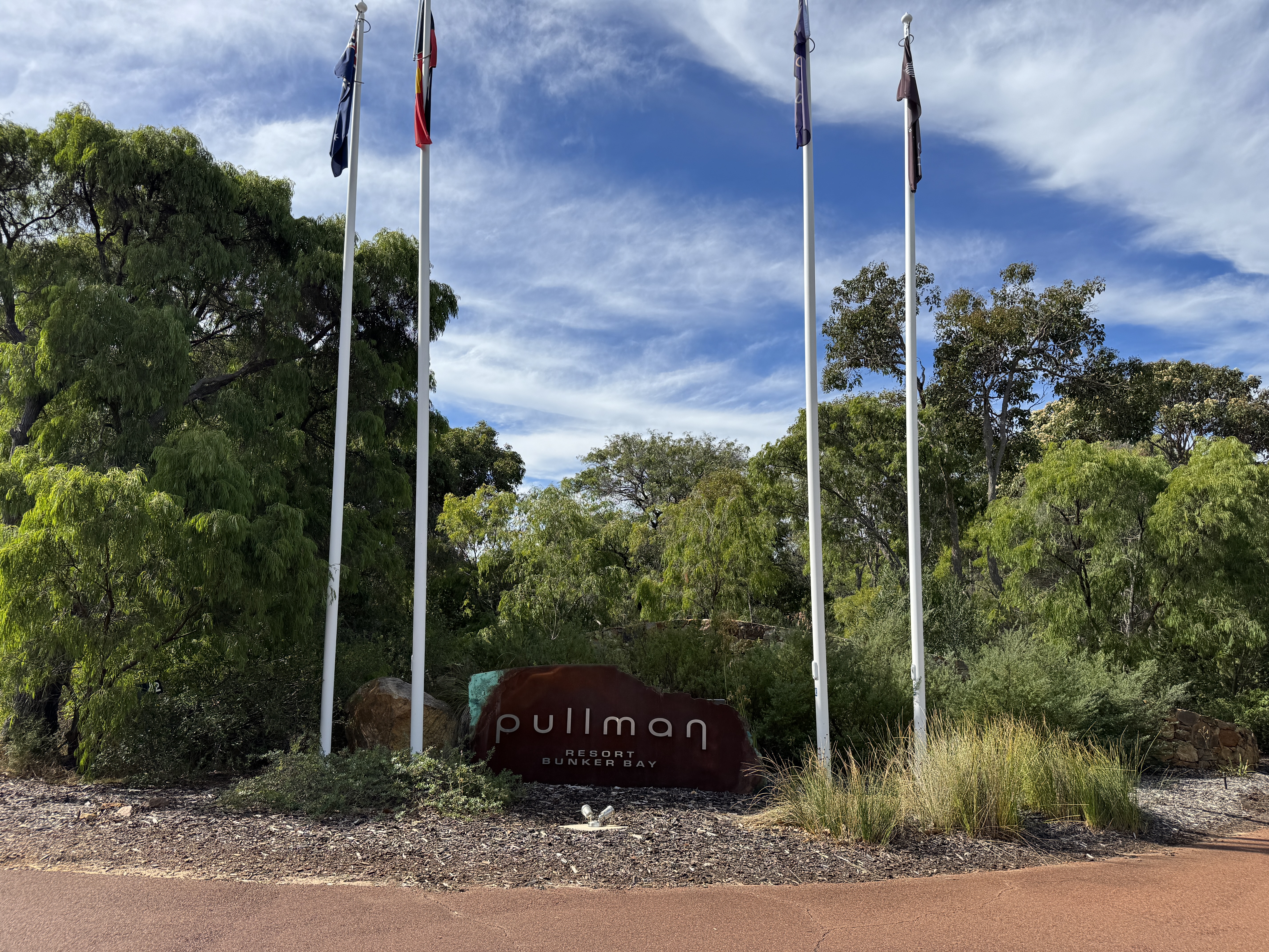 Pullman Bunker Bay Resort entry signage Pullman Bunker Bay Resort entry signage