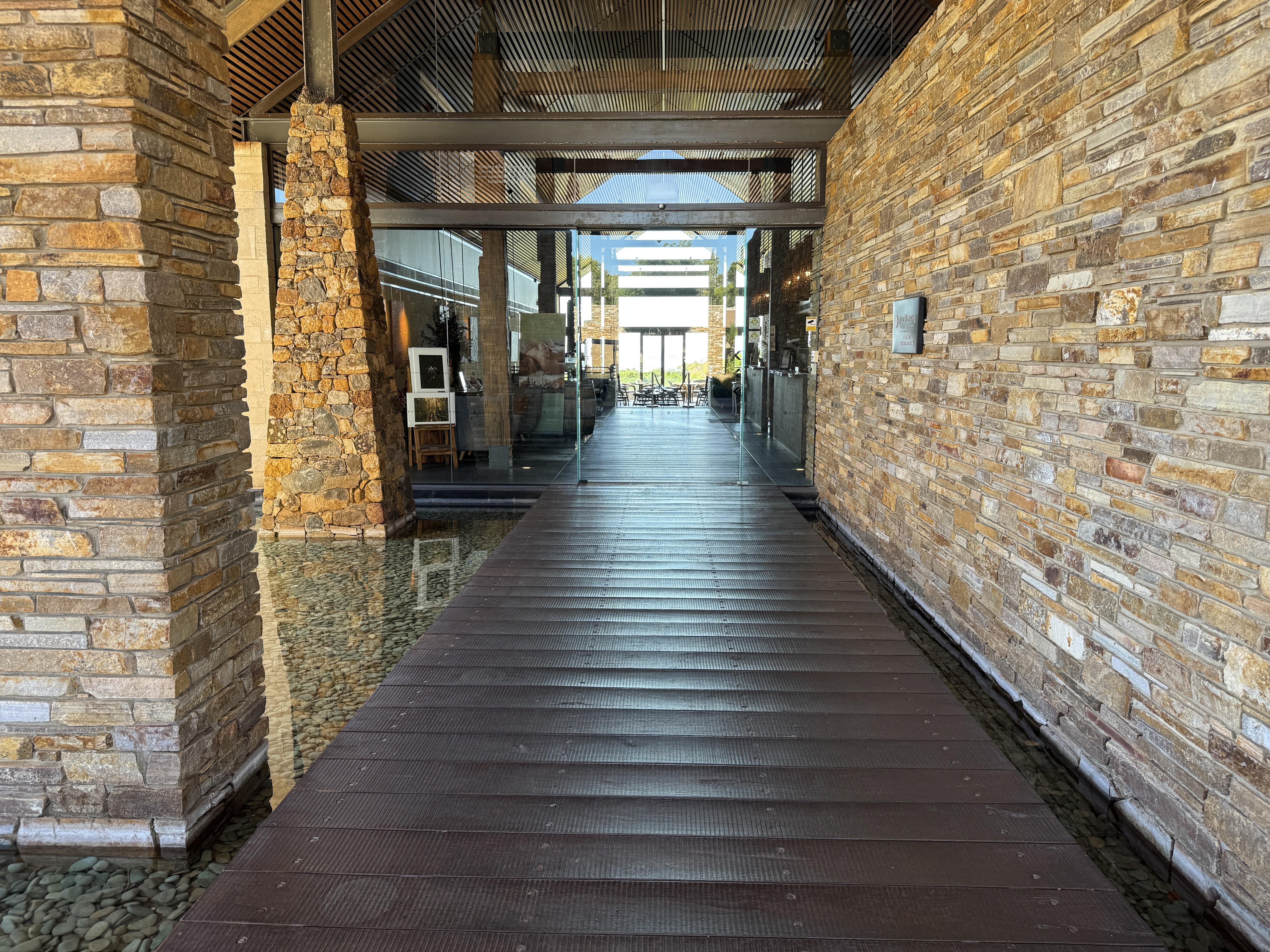 Pullman Bunker Bay Resort entry walkway Pullman Bunker Bay Resort entry walkway