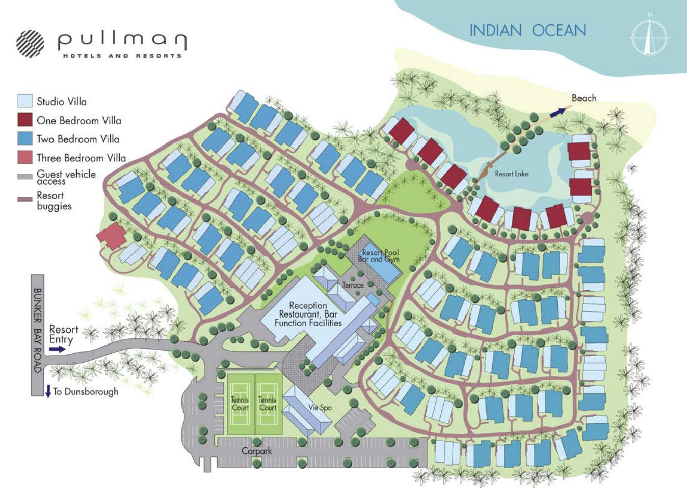 Pullman Bunker Bay Resort map Pullman Bunker Bay Resort map