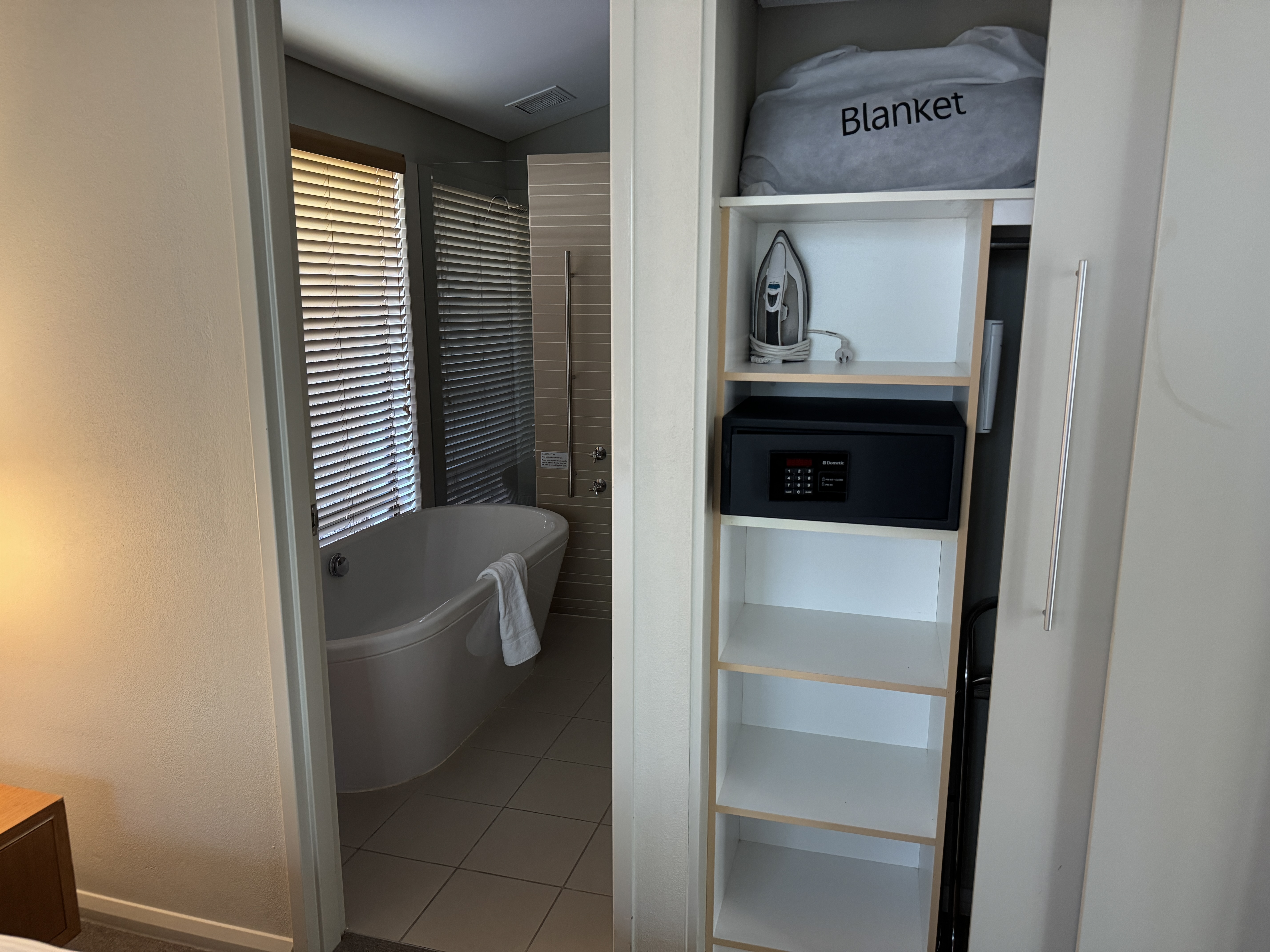 Pullman Bunker Bay Resort master closet left Pullman Bunker Bay Resort master closet left