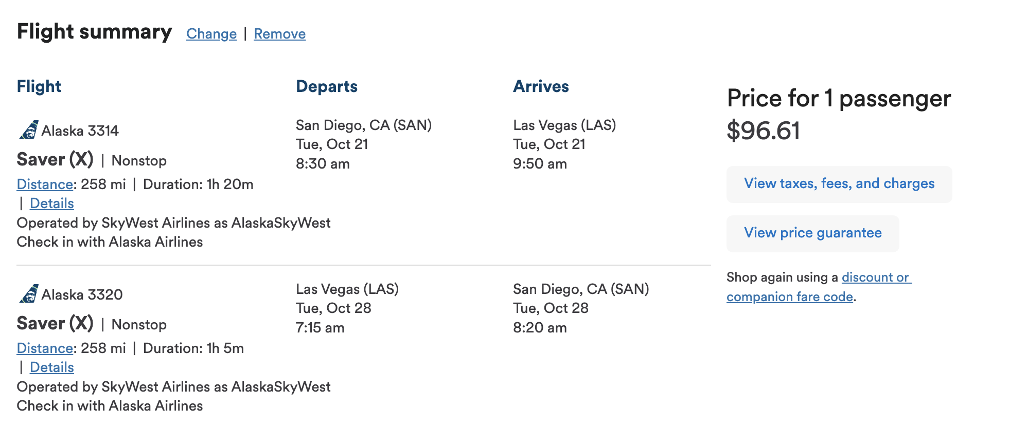 SAN LAS Cash Flights Alaska