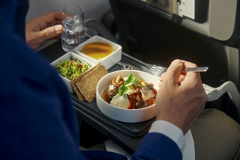 SAS new business class meal SAS new business class meal