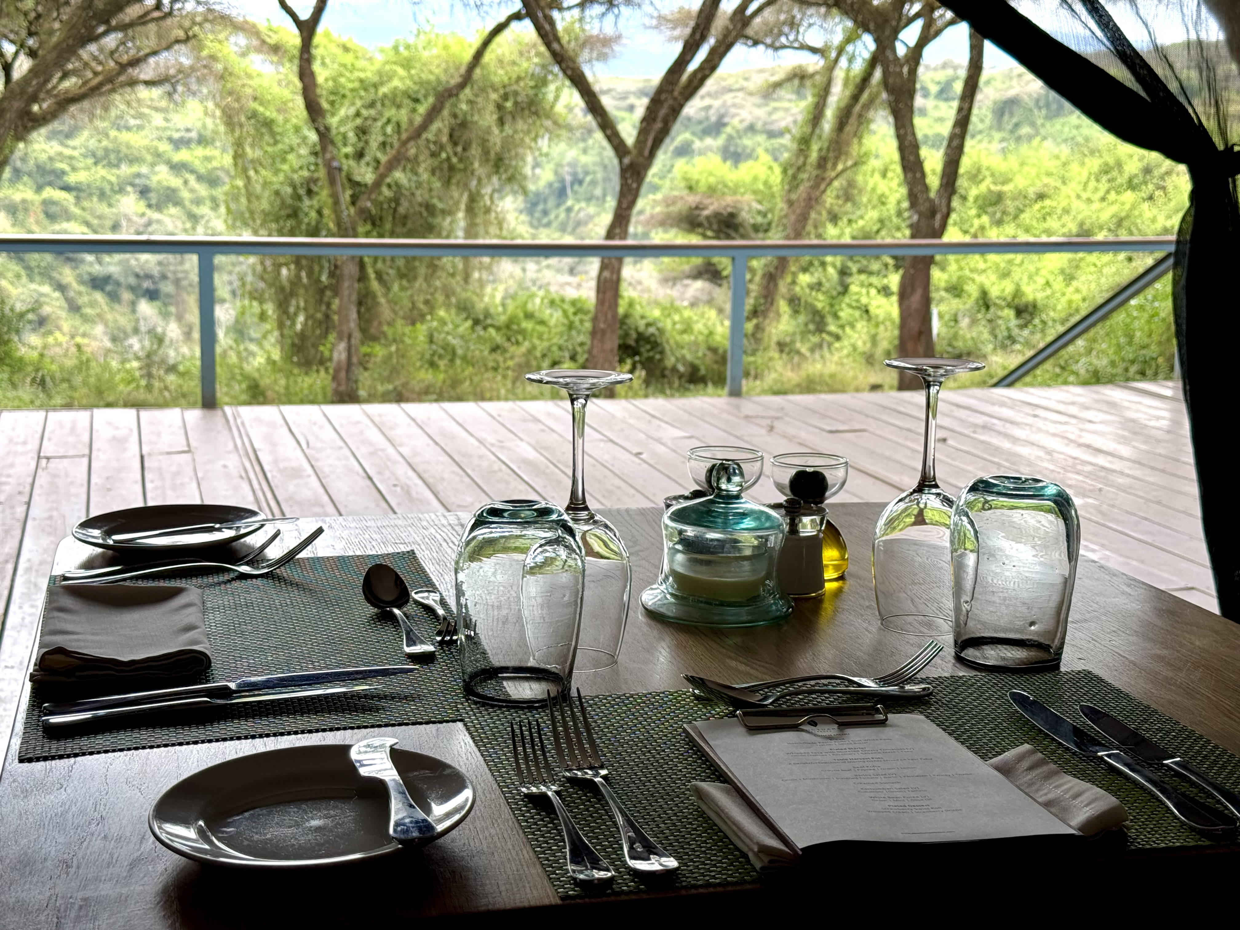 Sancturary Ngorongoro Camp lunch set up