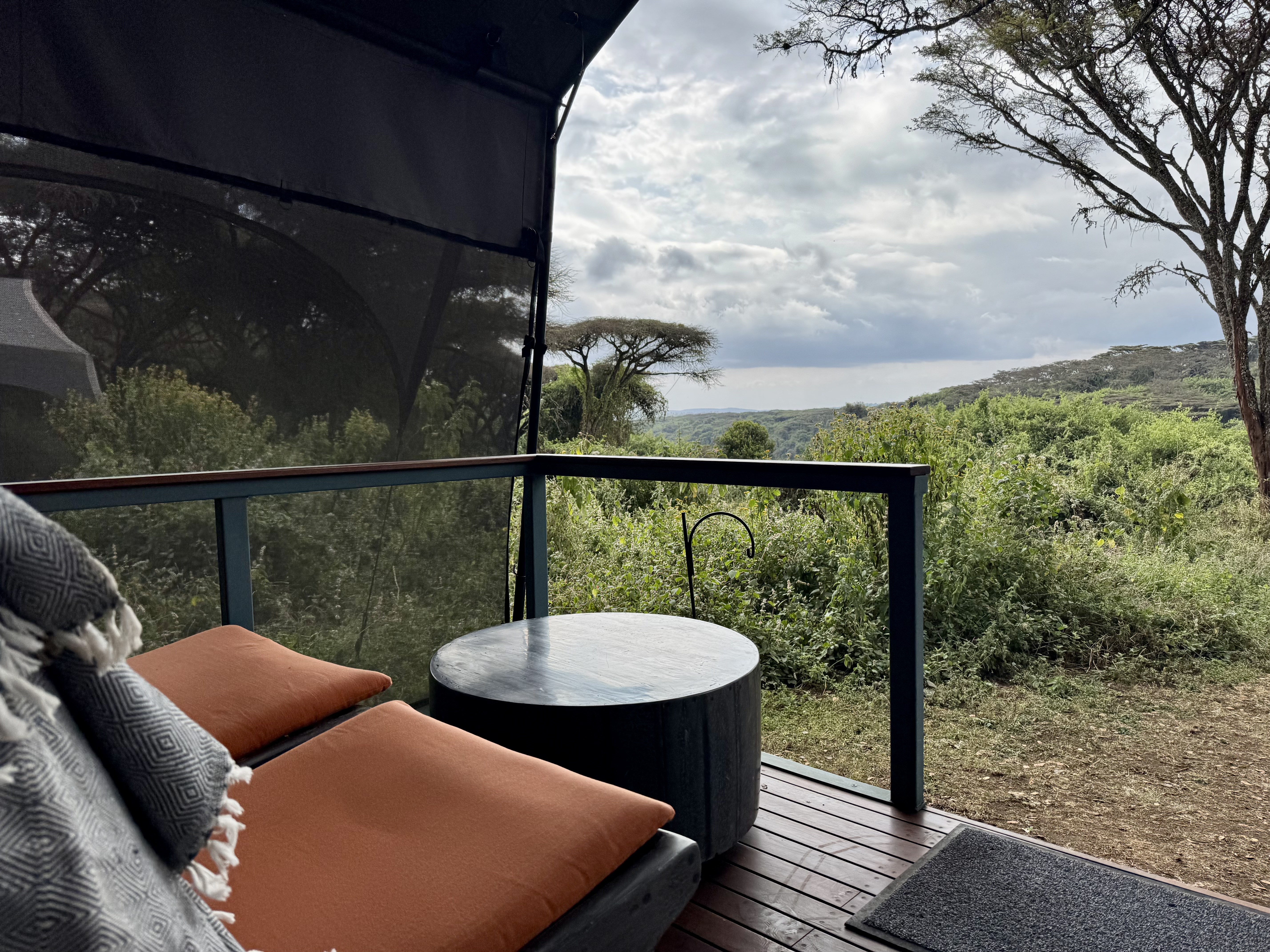 Sancturary Ngorongoro Camp tent outside seating