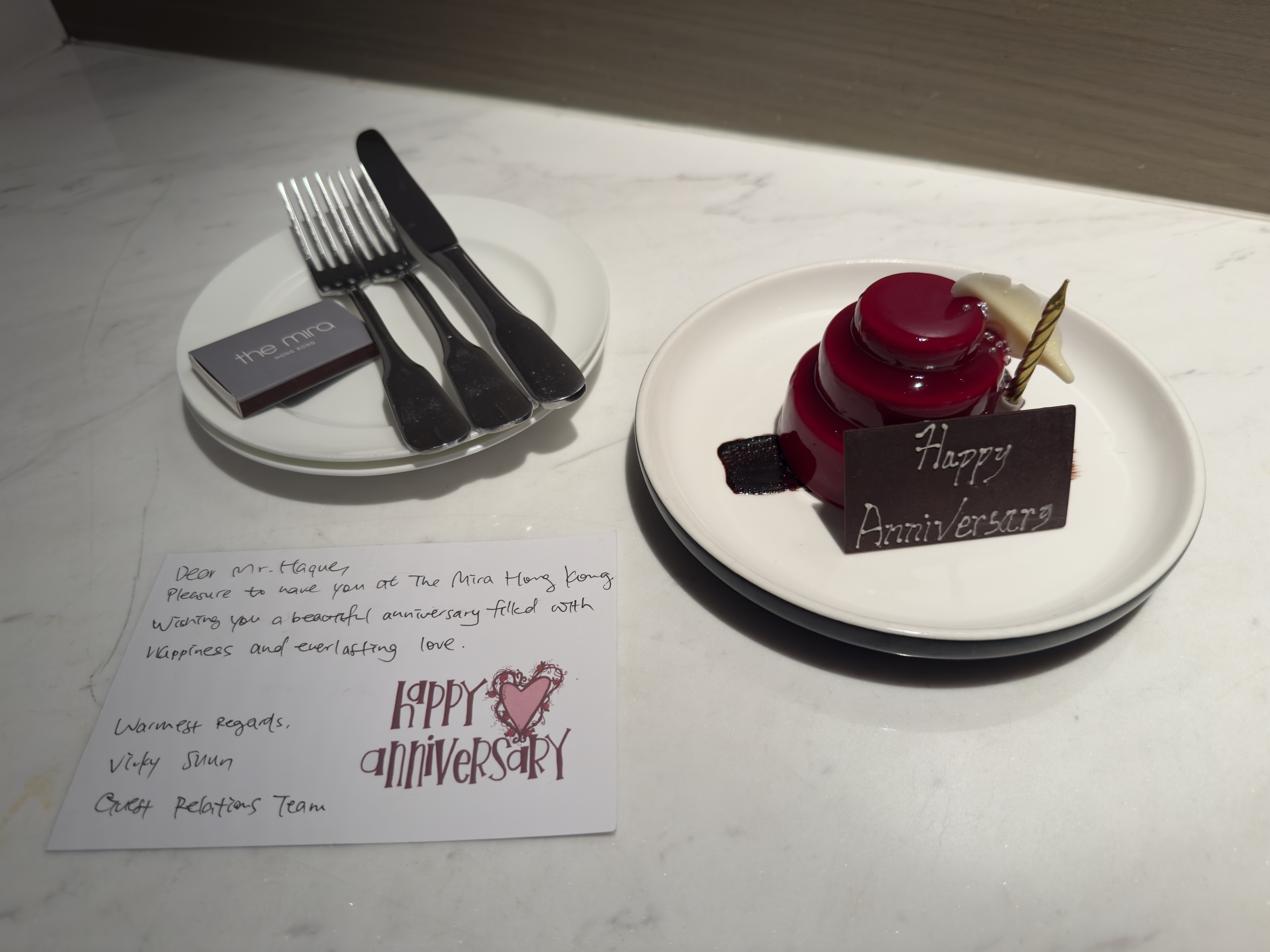 The Mira Hong Kong anniversary treat