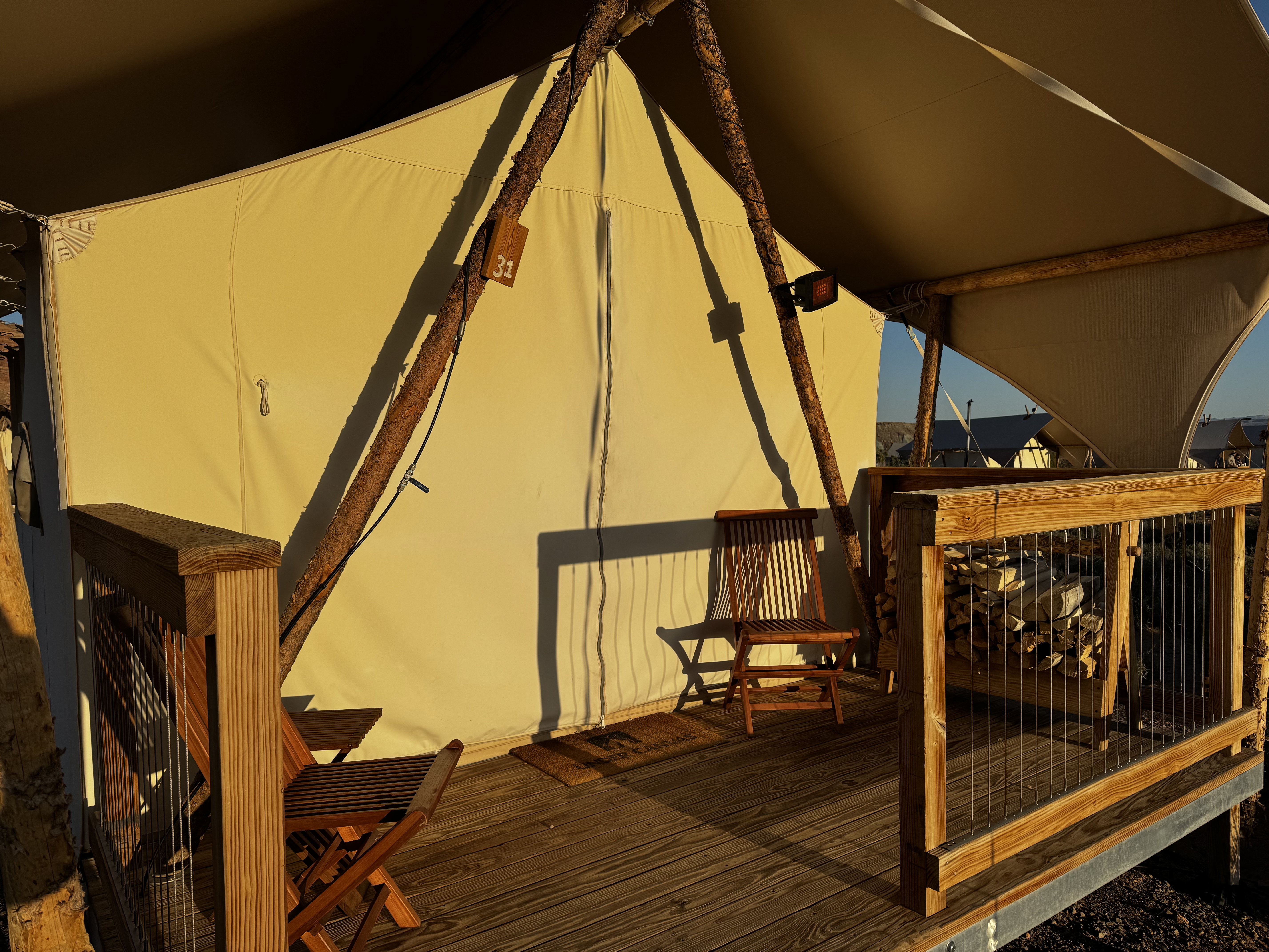 Under Canvas Moab Safari Tent porch