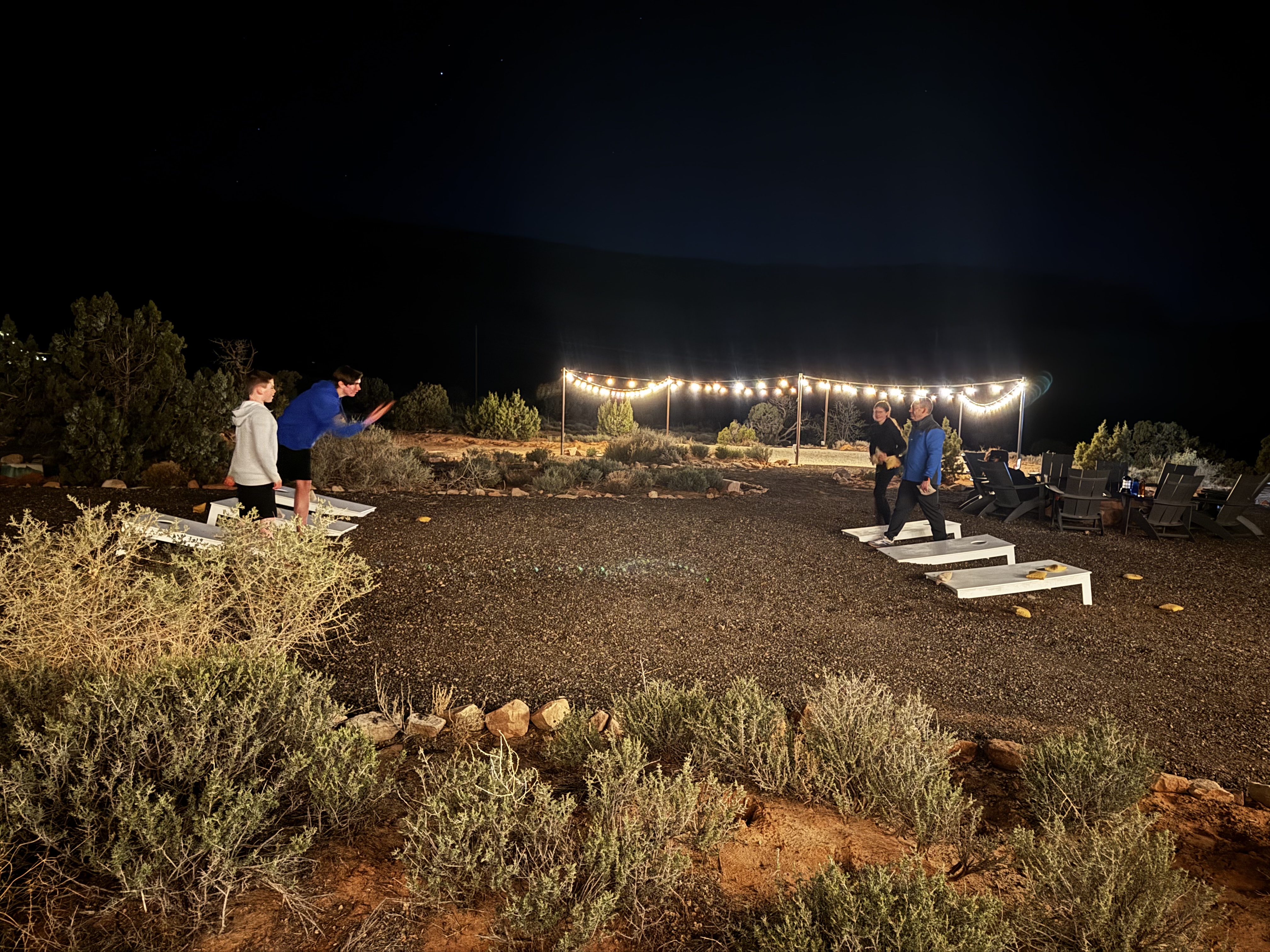 Under Canvas Moab cornhole