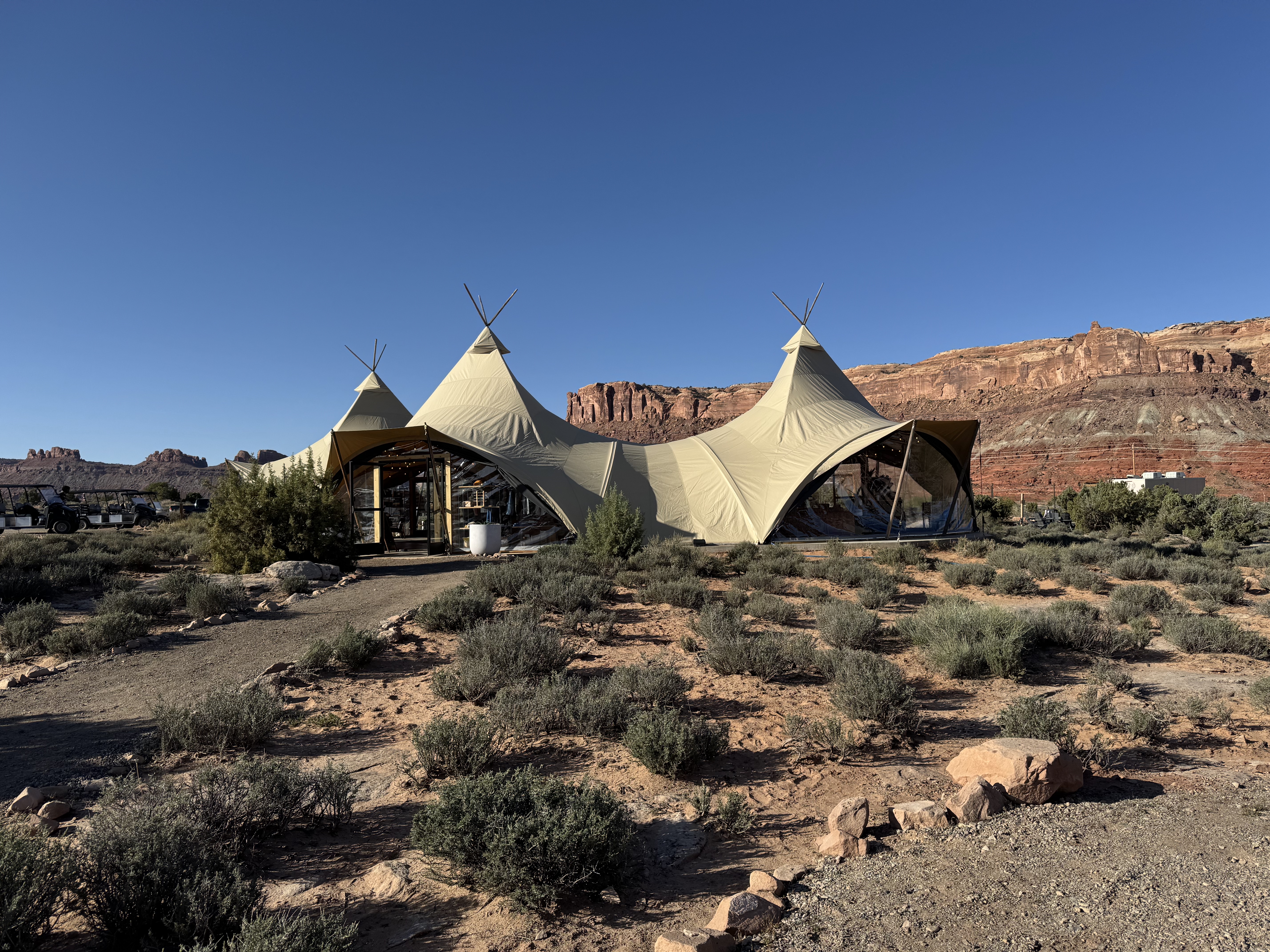 Under Canvas Moab reception building Under Canvas Moab reception building