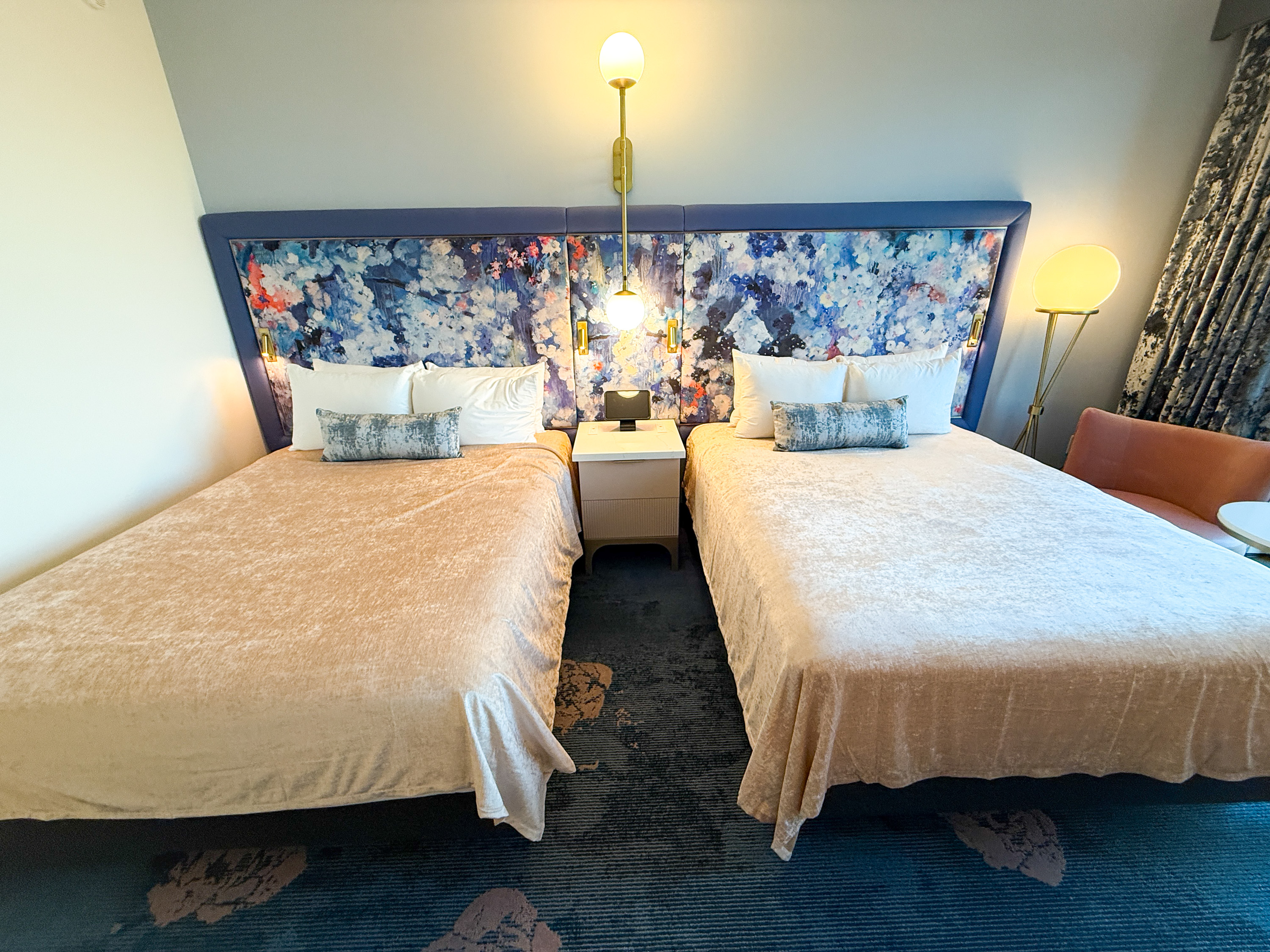Universal Helios Grand Hotel Loews Hotel Epic Universe room queen beds Universal Helios Grand Hotel Loews Hotel Epic Universe room queen beds