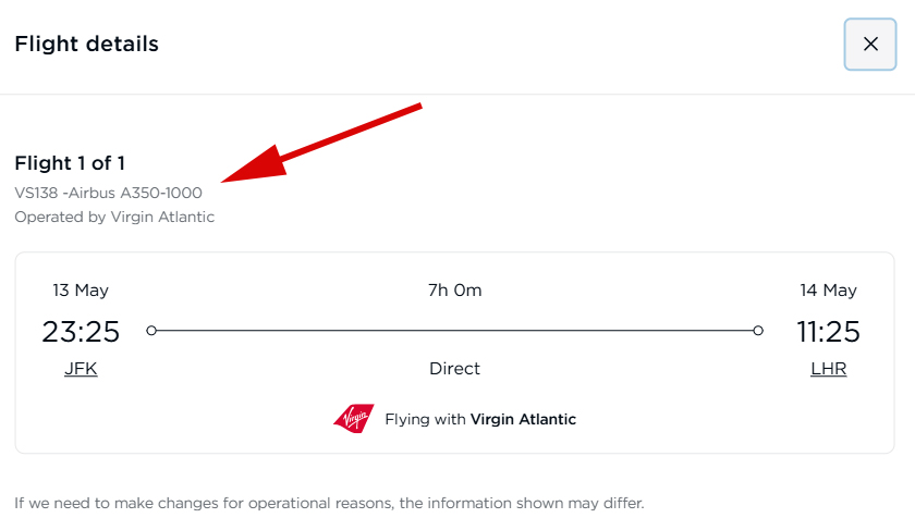 Virgin Atlantic Plane Type Virgin Atlantic Plane Type