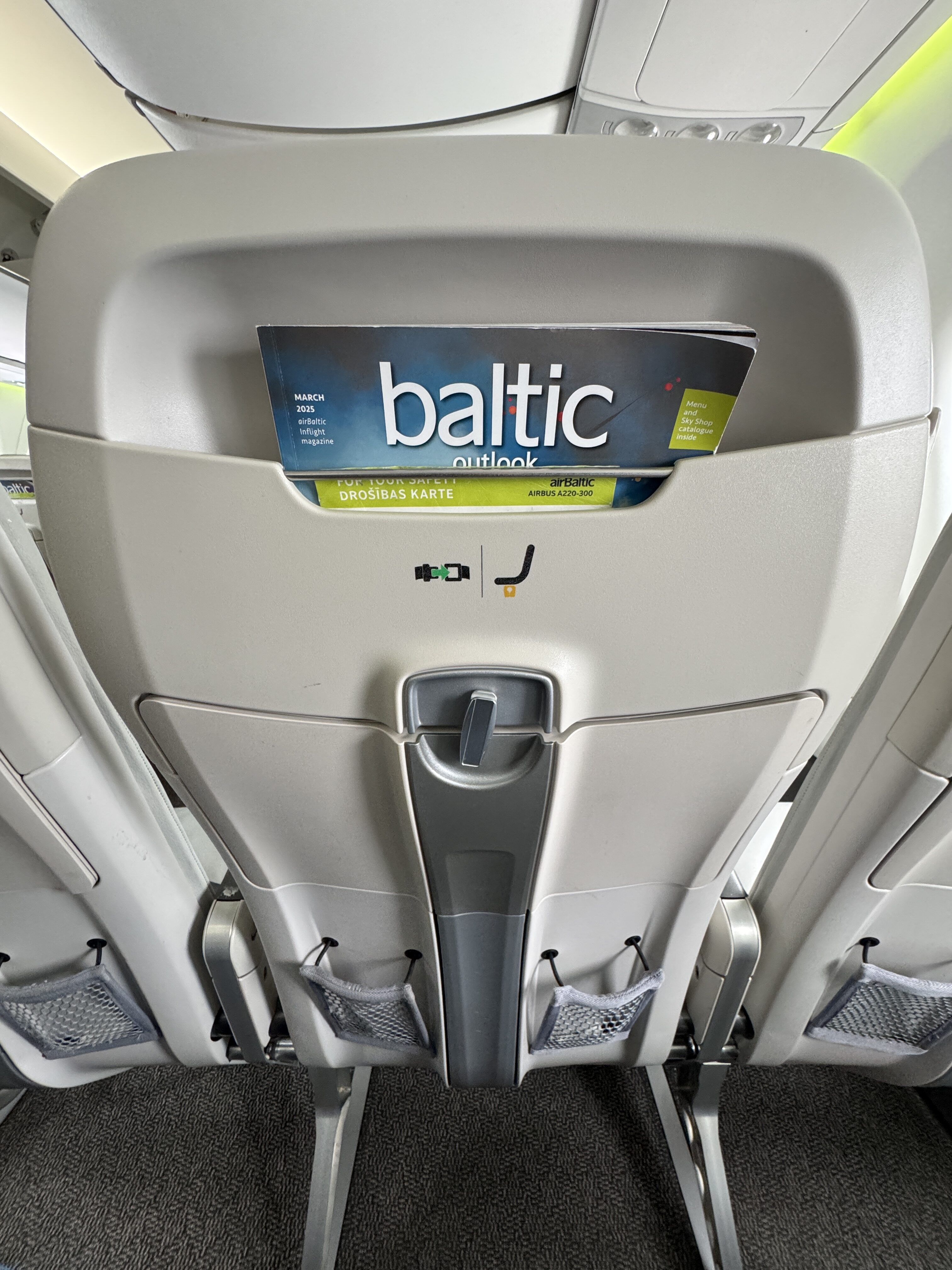 airBaltic A220 300 TLL OSL seatback airBaltic A220 300 TLL OSL seatback