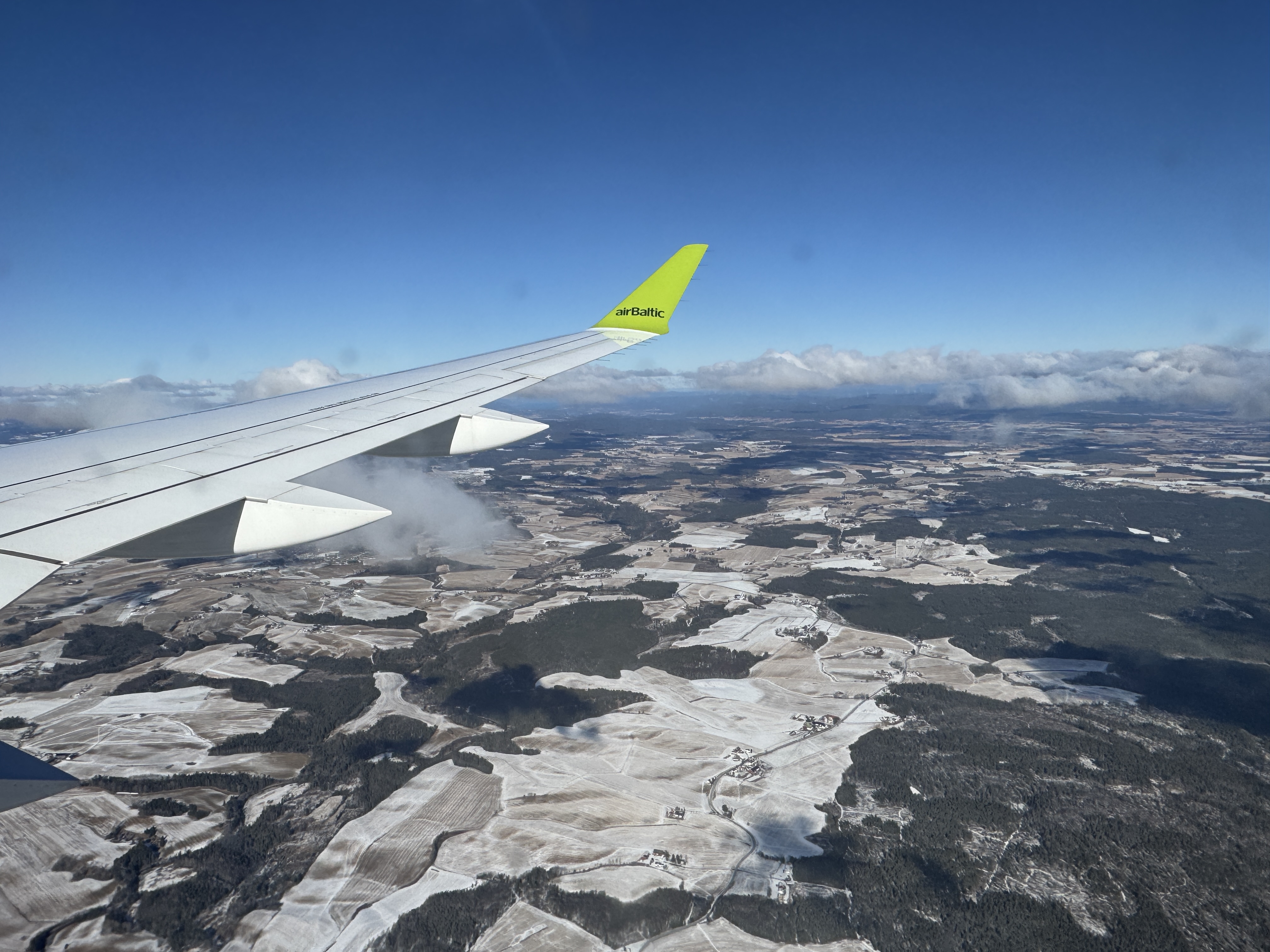 airBaltic A220 300 TLL OSL view airBaltic A220 300 TLL OSL view