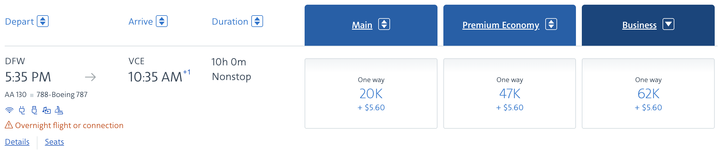 AAdvantage award DFW VCE 62k business AAdvantage award DFW VCE 62k business