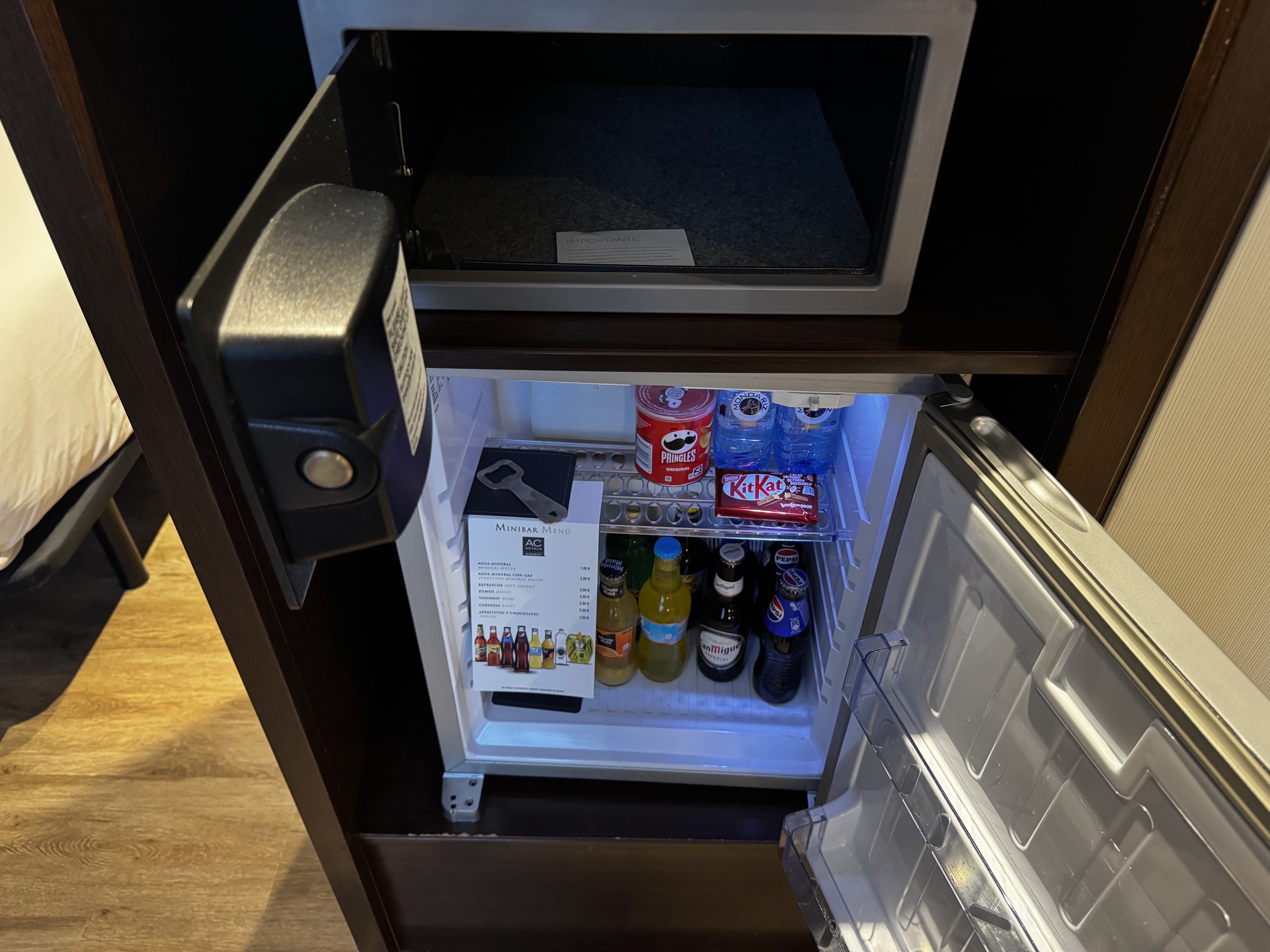 AC Hotel La Finca bedroom safe fridge AC Hotel La Finca bedroom safe fridge