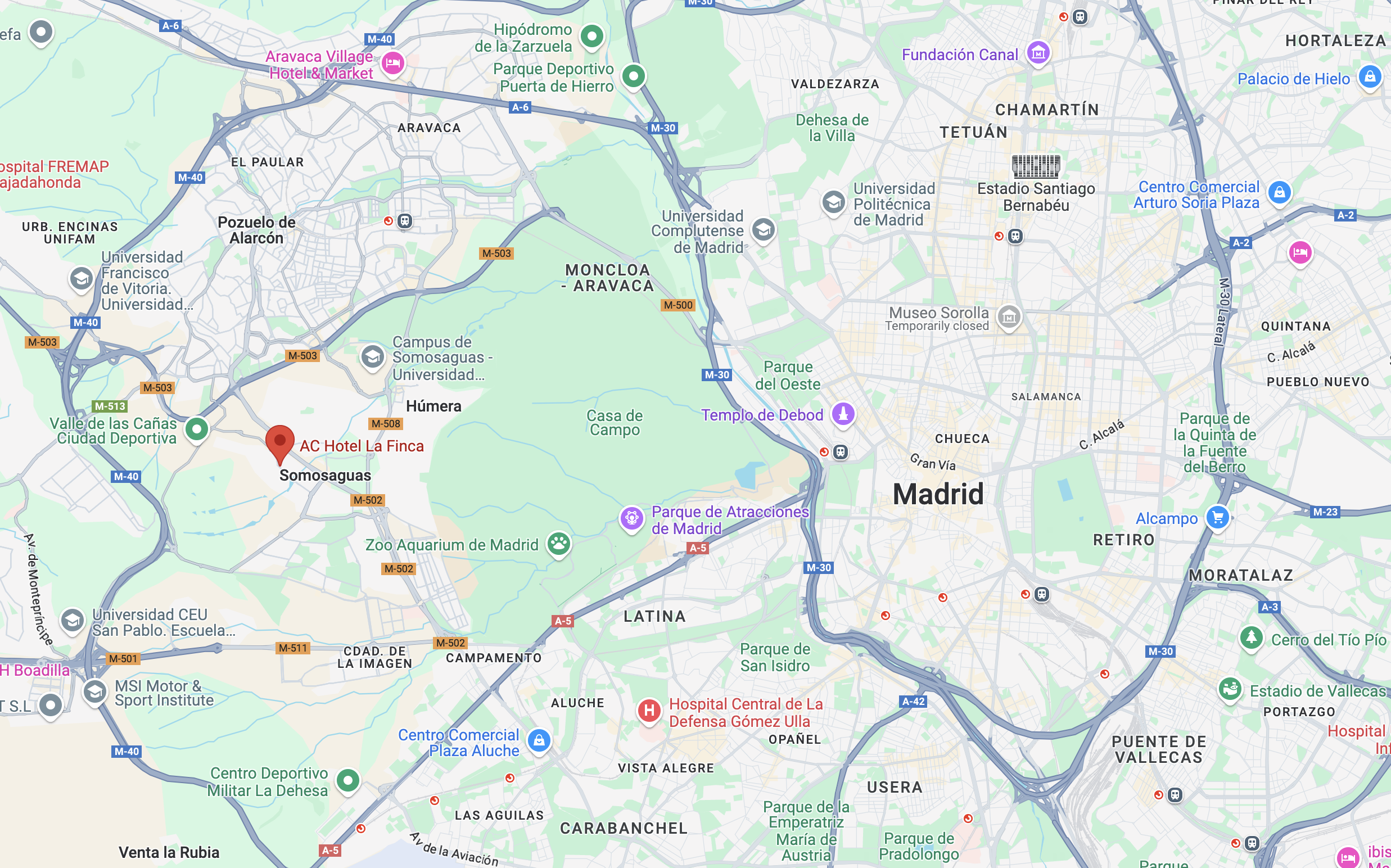 AC Hotel La Finca location map AC Hotel La Finca location map