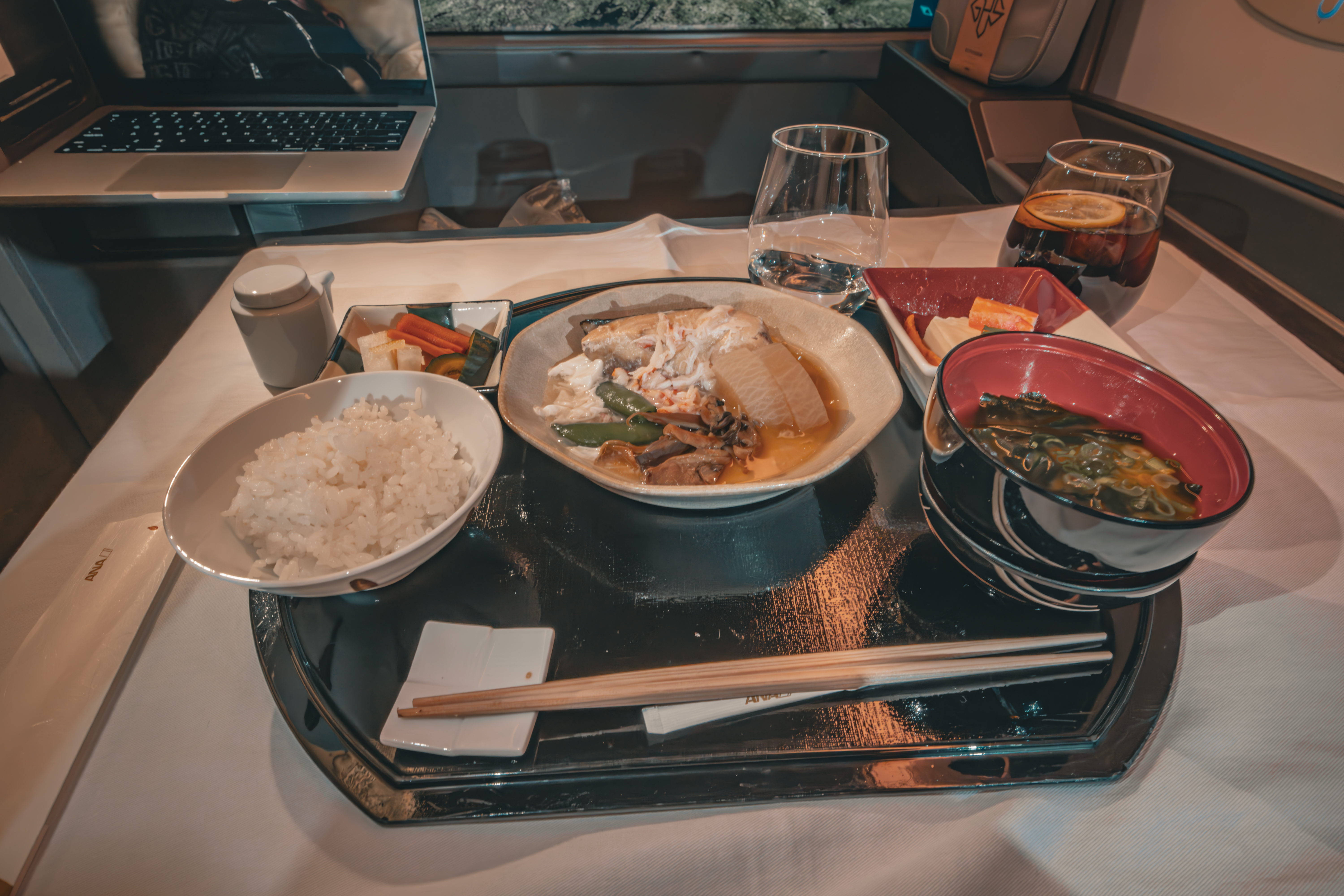 ANA First class meal ANA First class meal